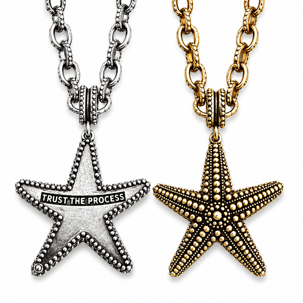 Trust the Process Starfish Adjustable Necklace