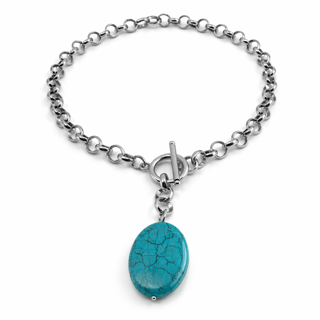 Blue Howlite Chunky Choker Necklace