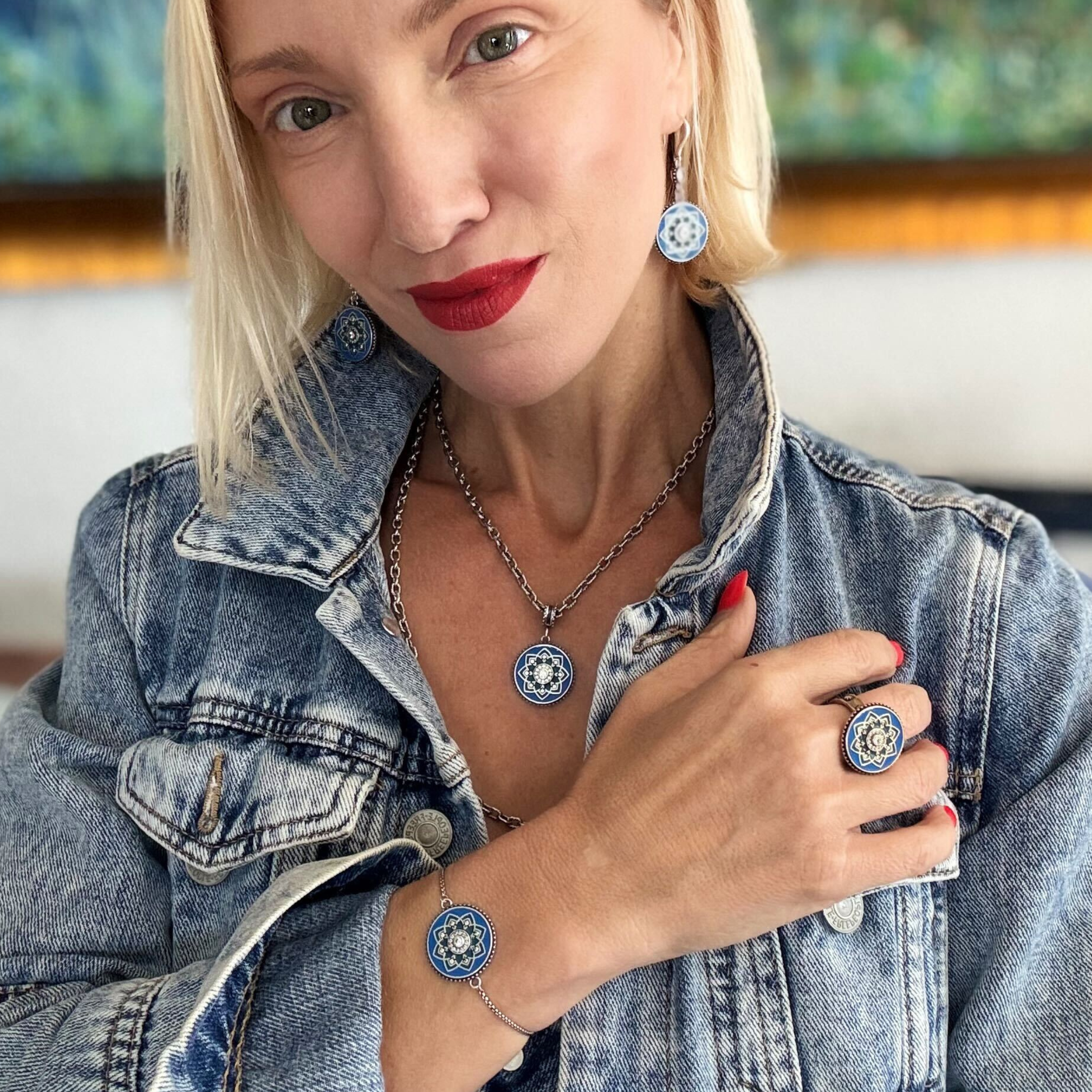 I Am Enough Mandala Adjustable Chain Bracelet