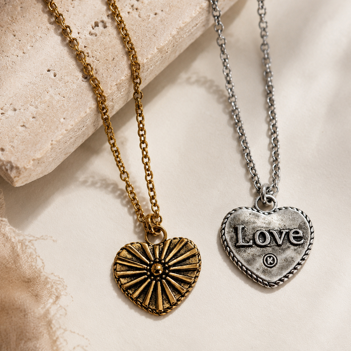 Love Shining Heart Adjustable Necklace