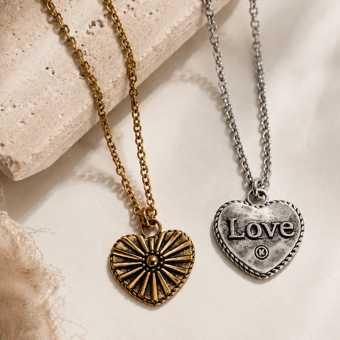 Love Shining Heart Adjustable Necklace