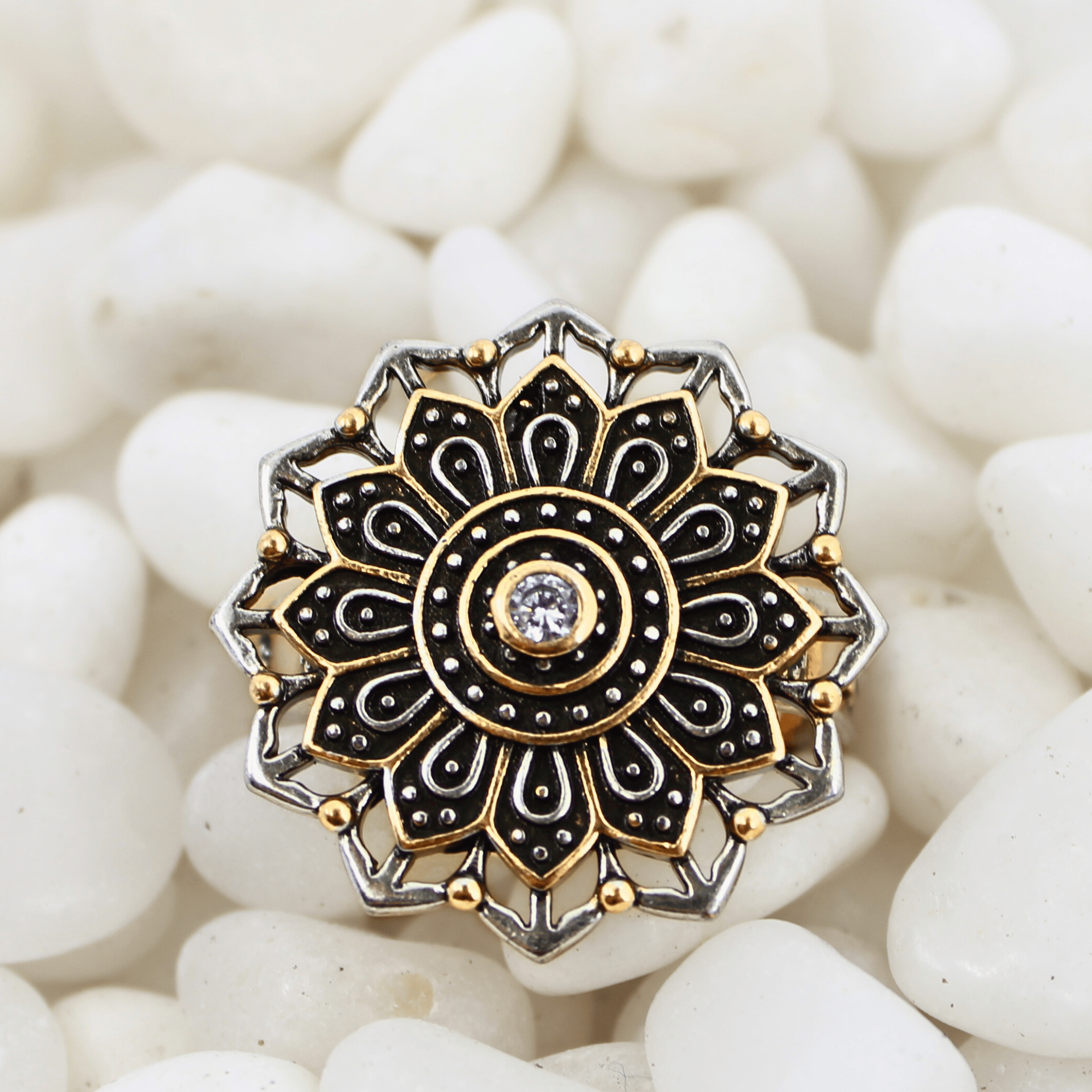 Remember Who You Are Flower Mandala Ring