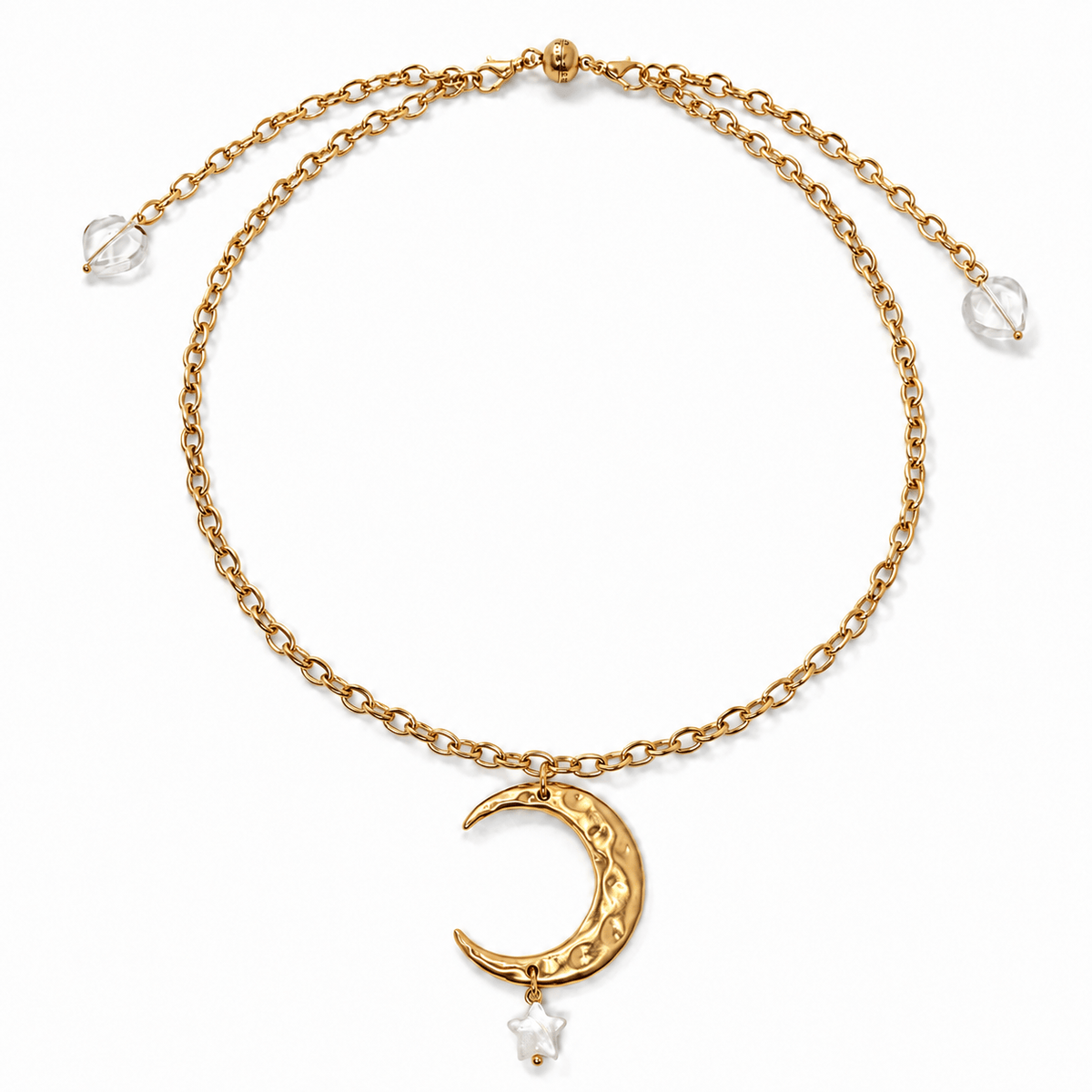 Light Crescent Moon Adjustable Necklace
