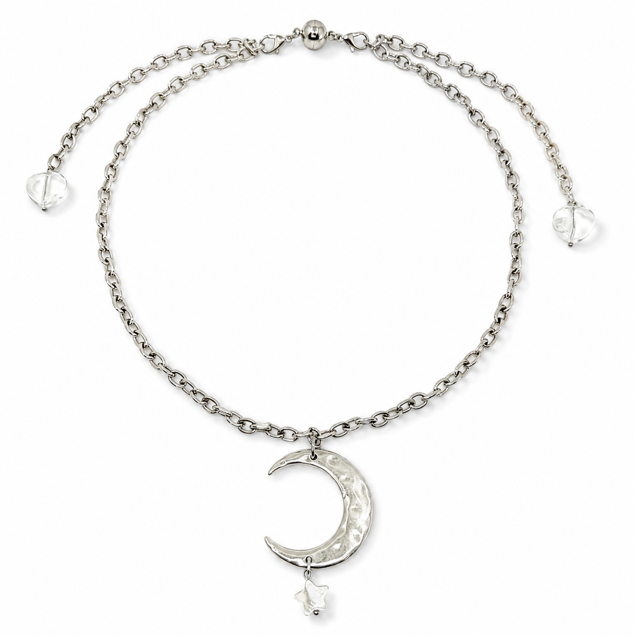 Light Crescent Moon Adjustable Necklace