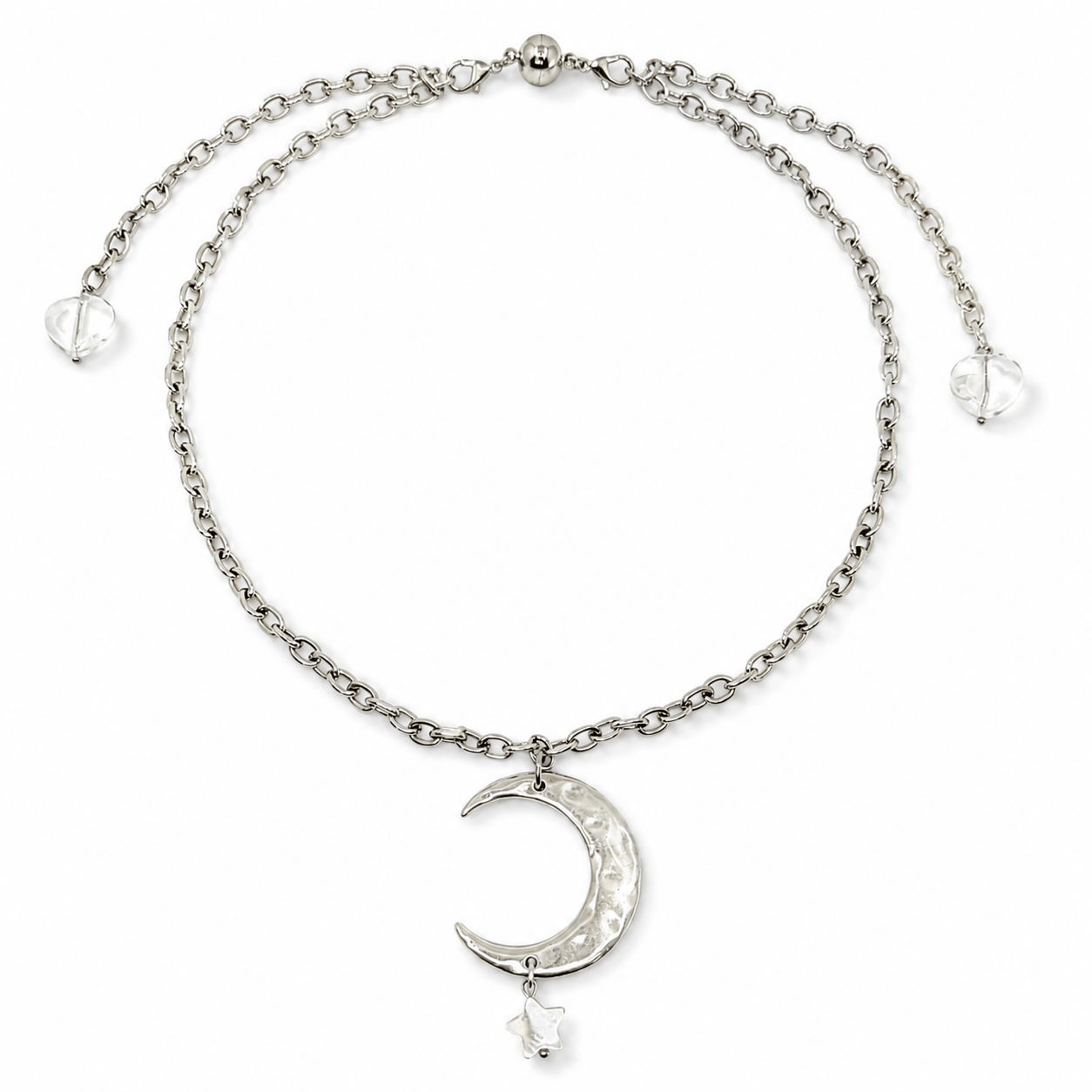 Light Crescent Moon Adjustable Necklace