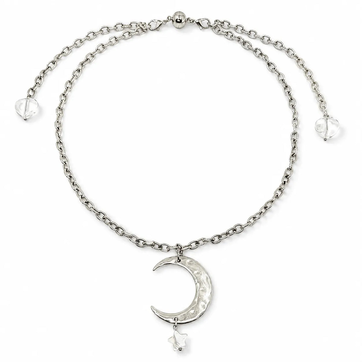 Light Crescent Moon Adjustable Necklace