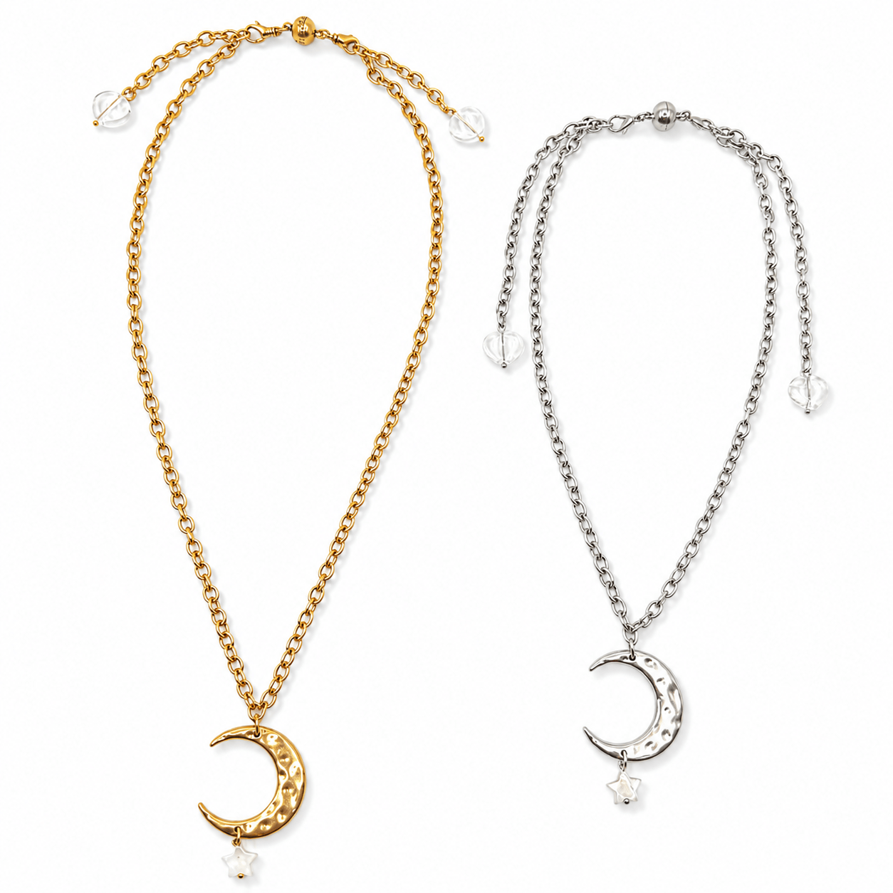 Light Crescent Moon Adjustable Necklace