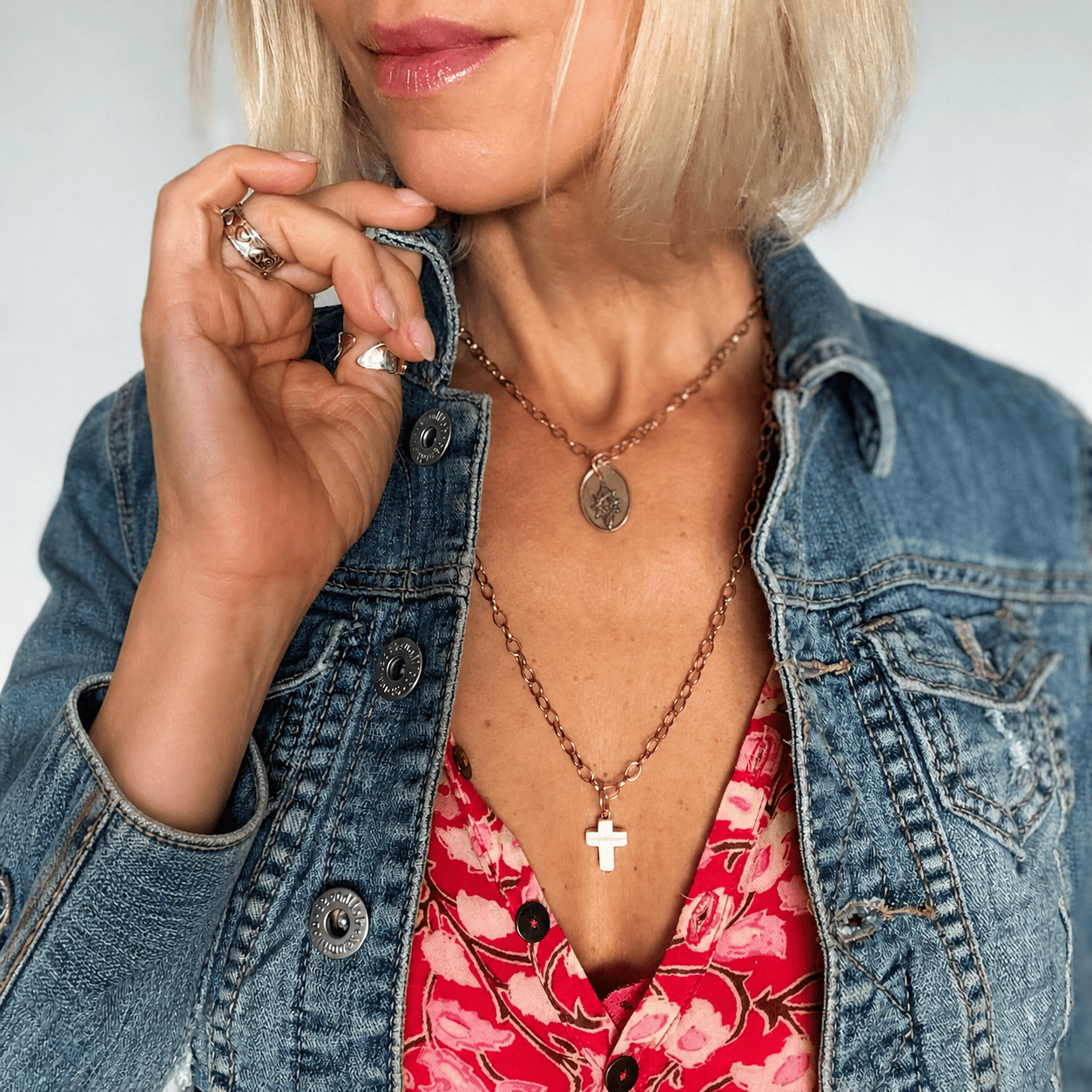 Be the Light Cross Dainty Necklace