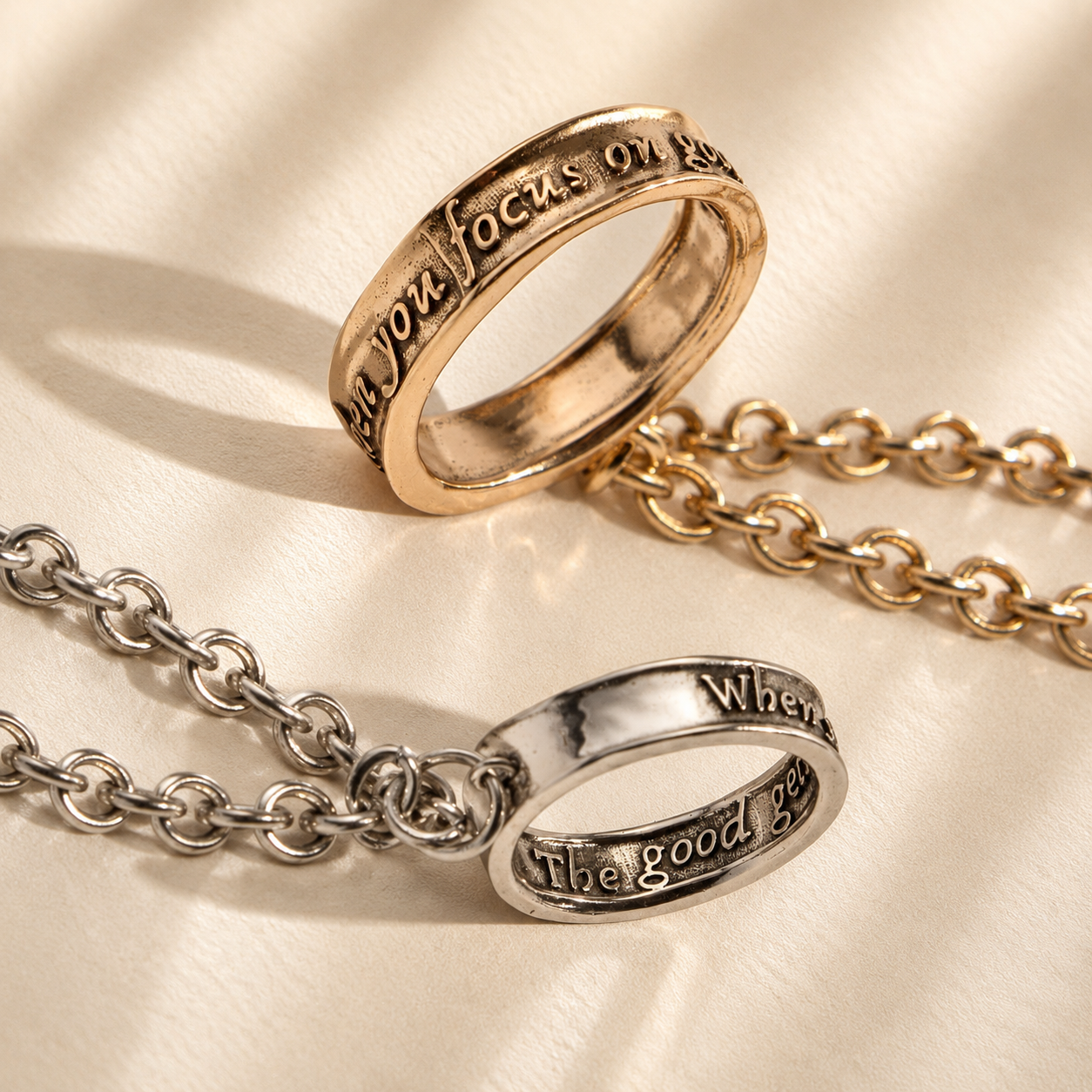 When You Focus On Good The Good Gets Better Ring Essential Necklace