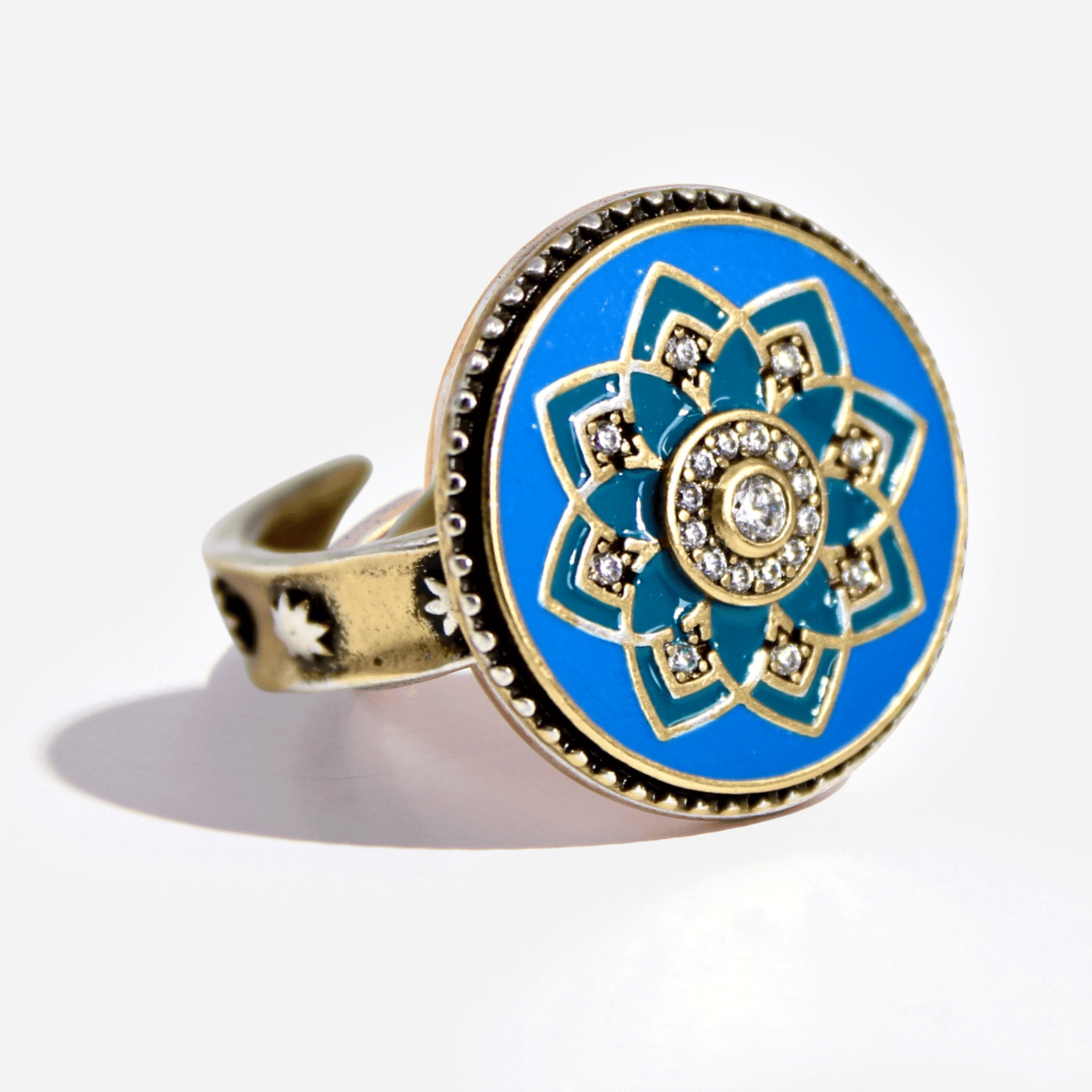 I Am Enough Mandala Adjustable Ring