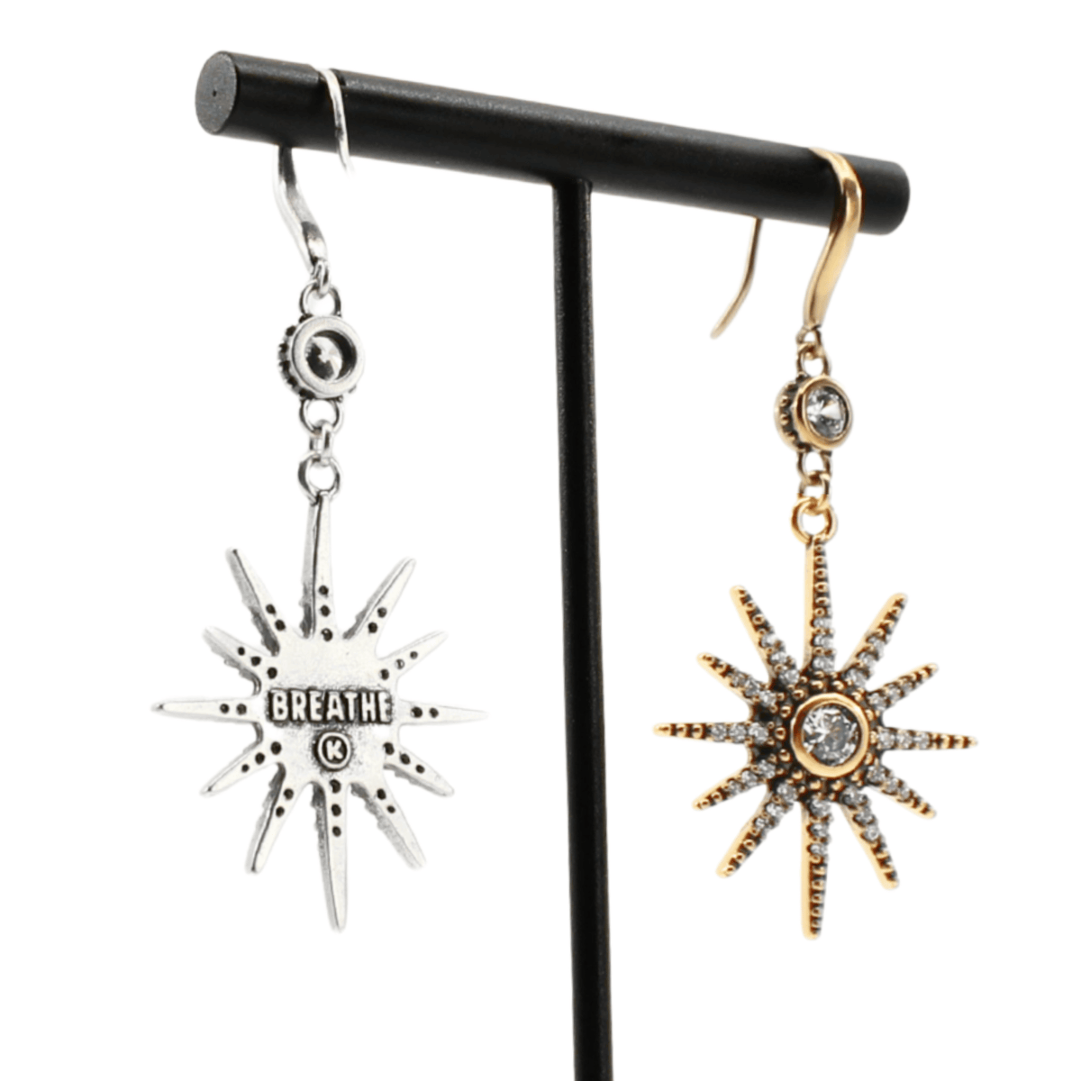 Breathe Crystal Starburst Drop Earrings