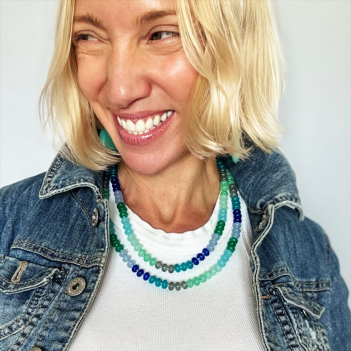 Live Colorfully Beaded Multicolored Layering Necklace