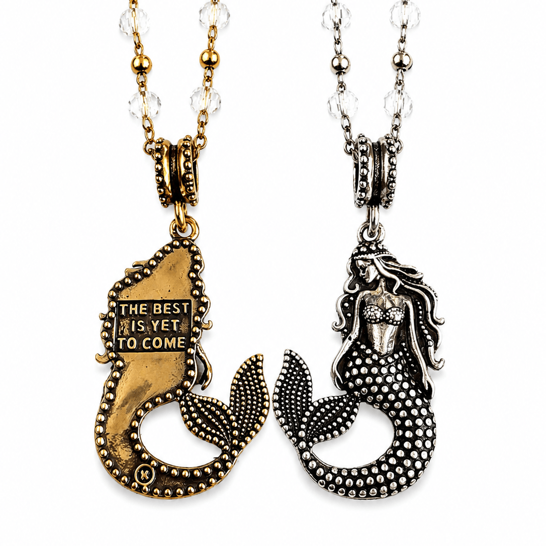 The Best Is Yet To Come Mermaid Crystal Dainty Necklace