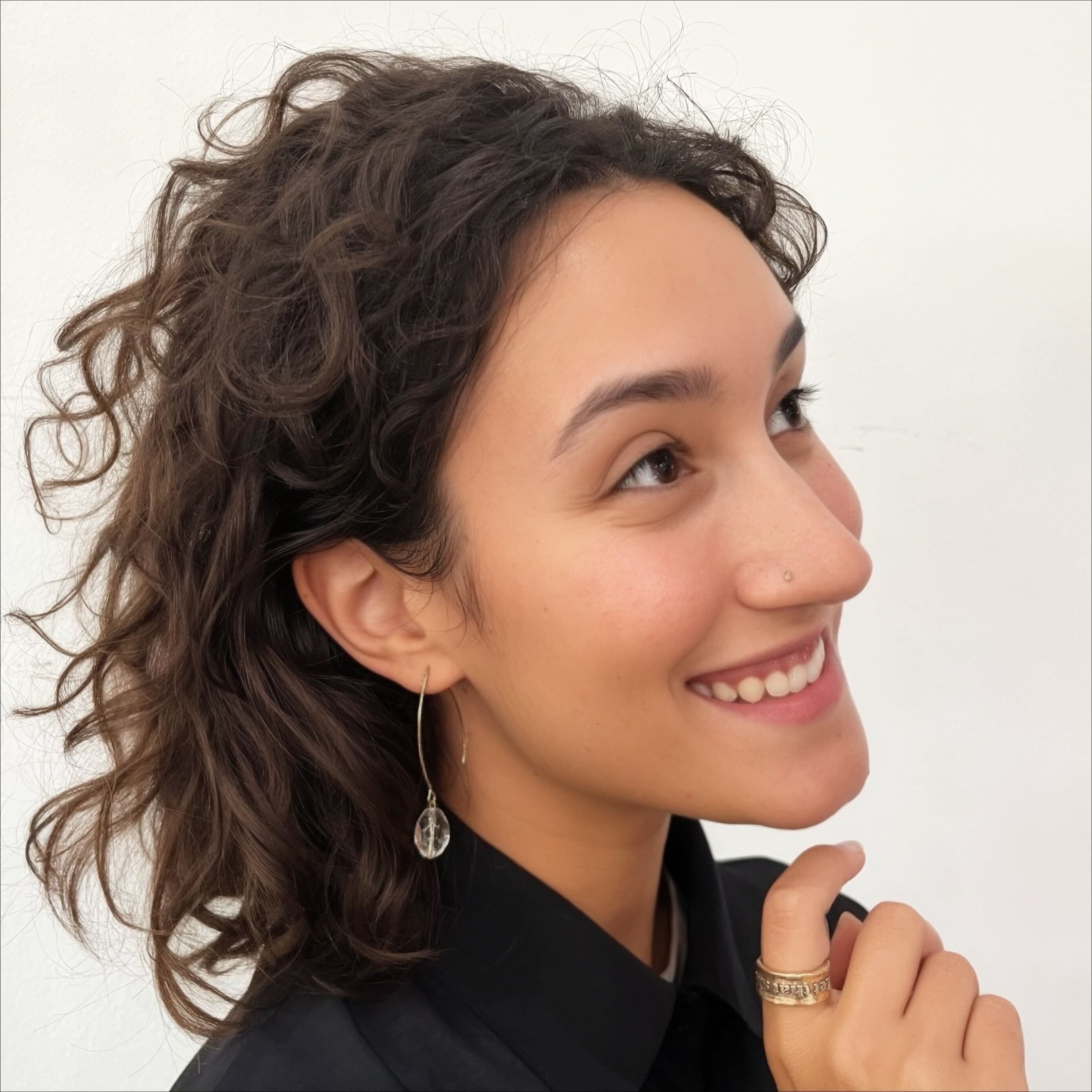 Small Stone Drop Earrings