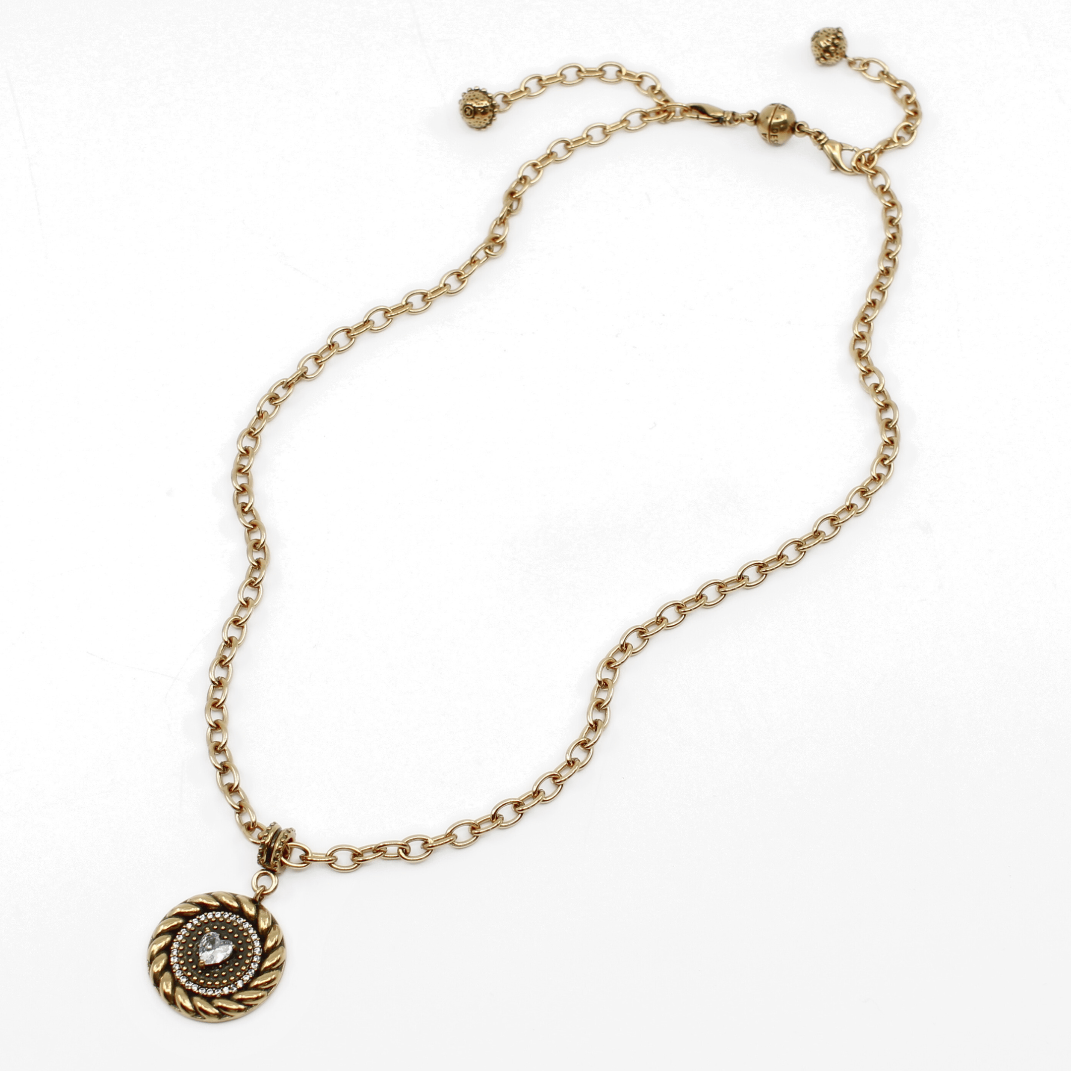Queen Crystal Heart Adjustable Necklace