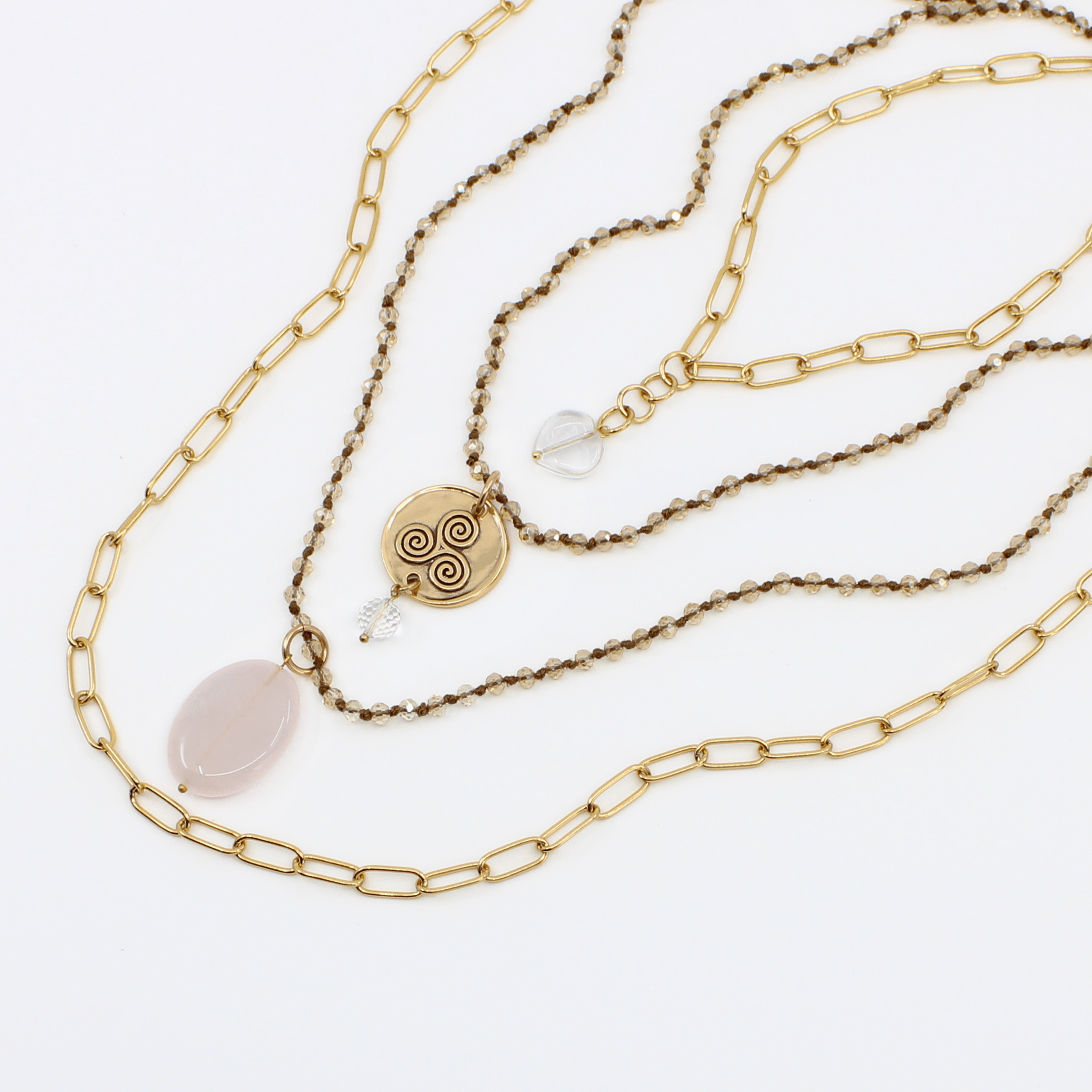 My Intuition Is My Superpower Triskelion Necklace Layering Set