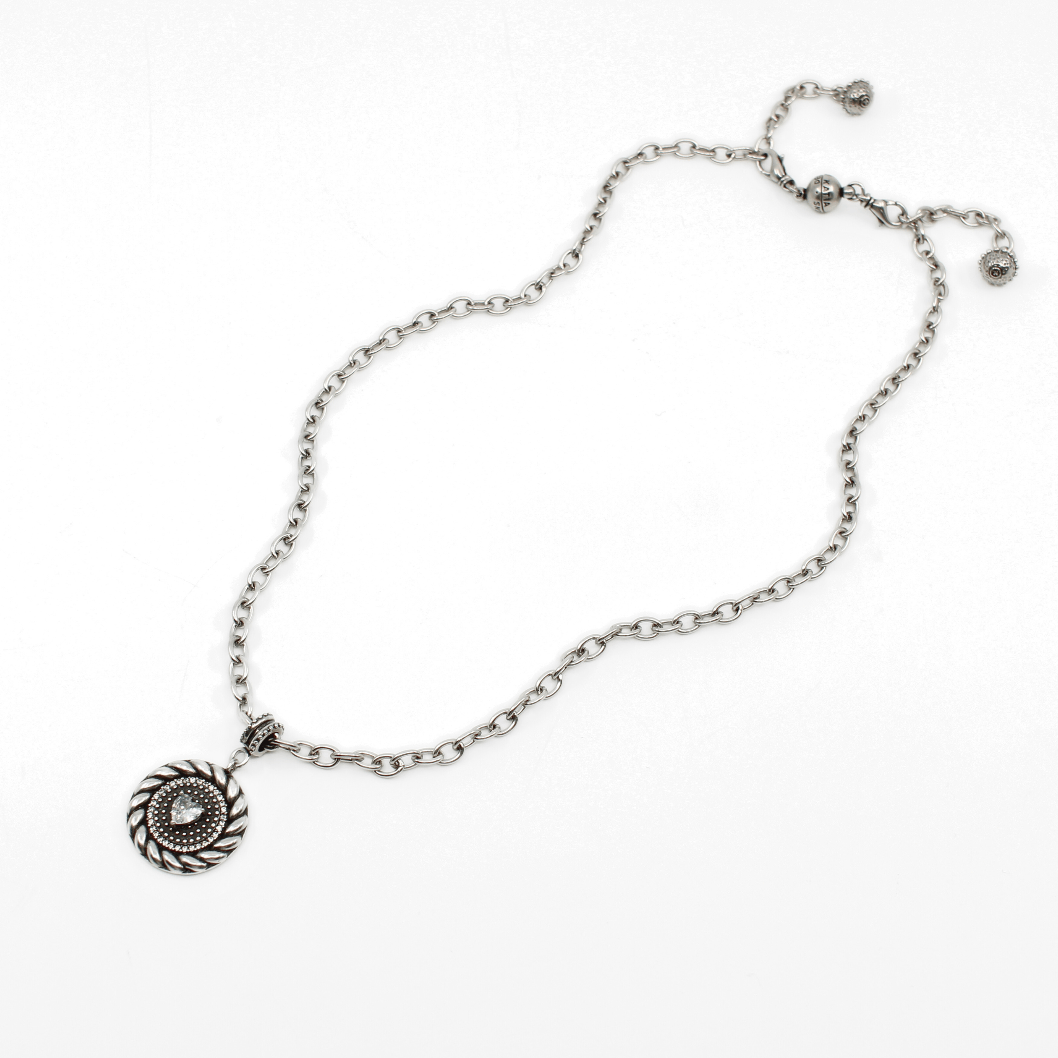 Queen Crystal Heart Adjustable Necklace