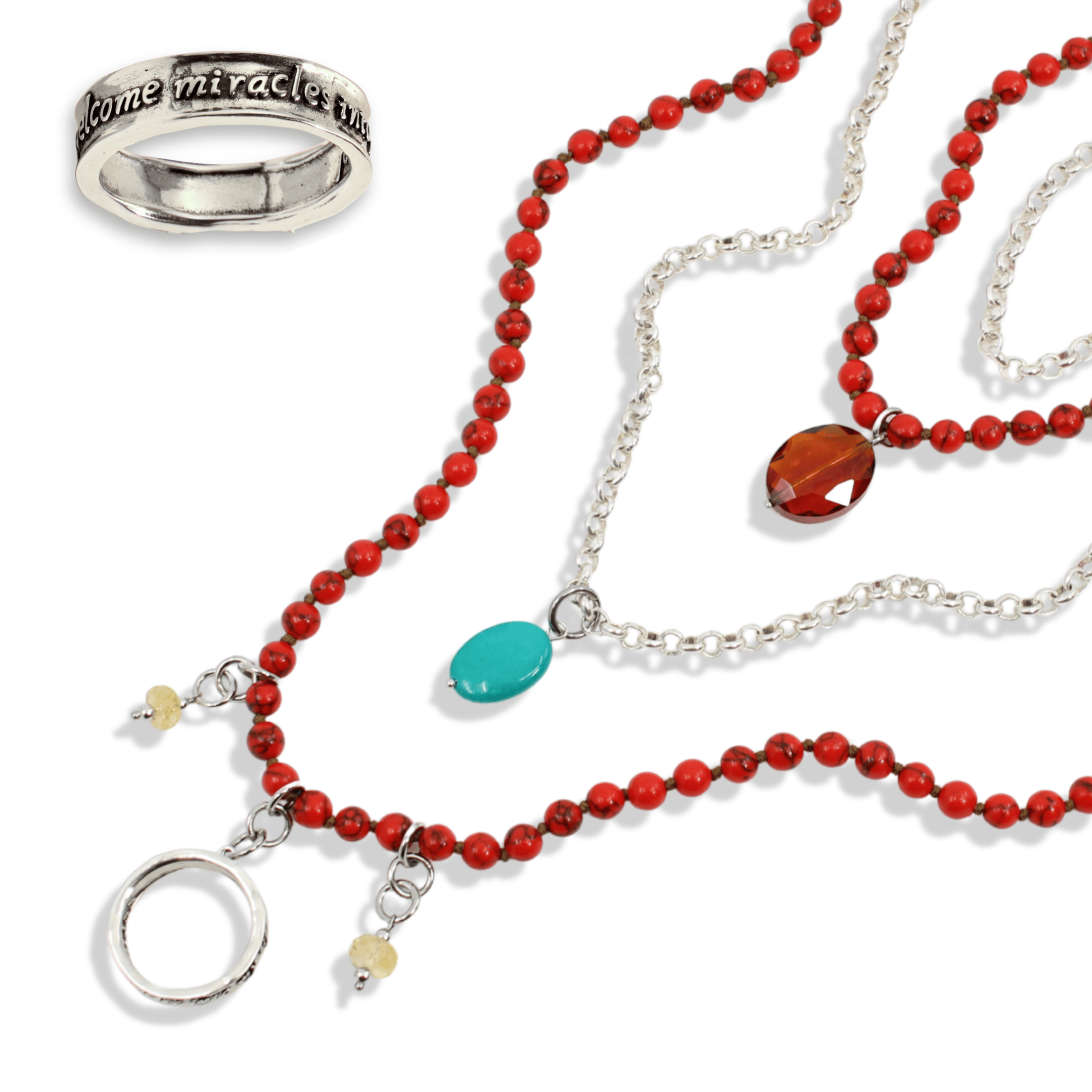 I Welcome Miracles Into My Life Ring Layering Set