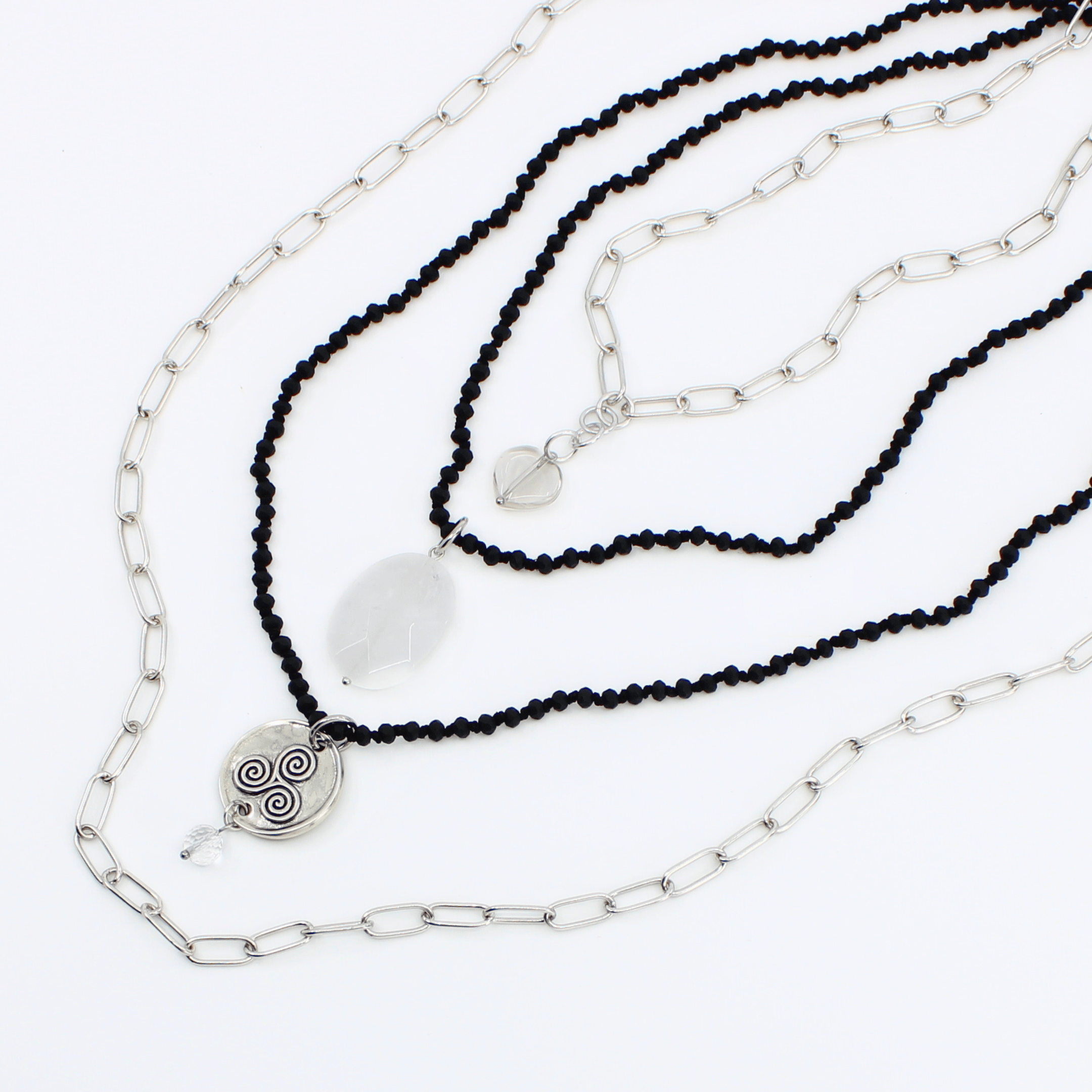 My Intuition Is My Superpower Triskelion Necklace Layering Set