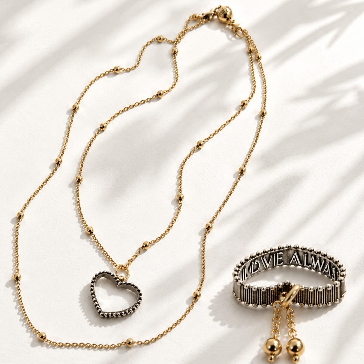 Love Always Open Heart Dainty Necklace