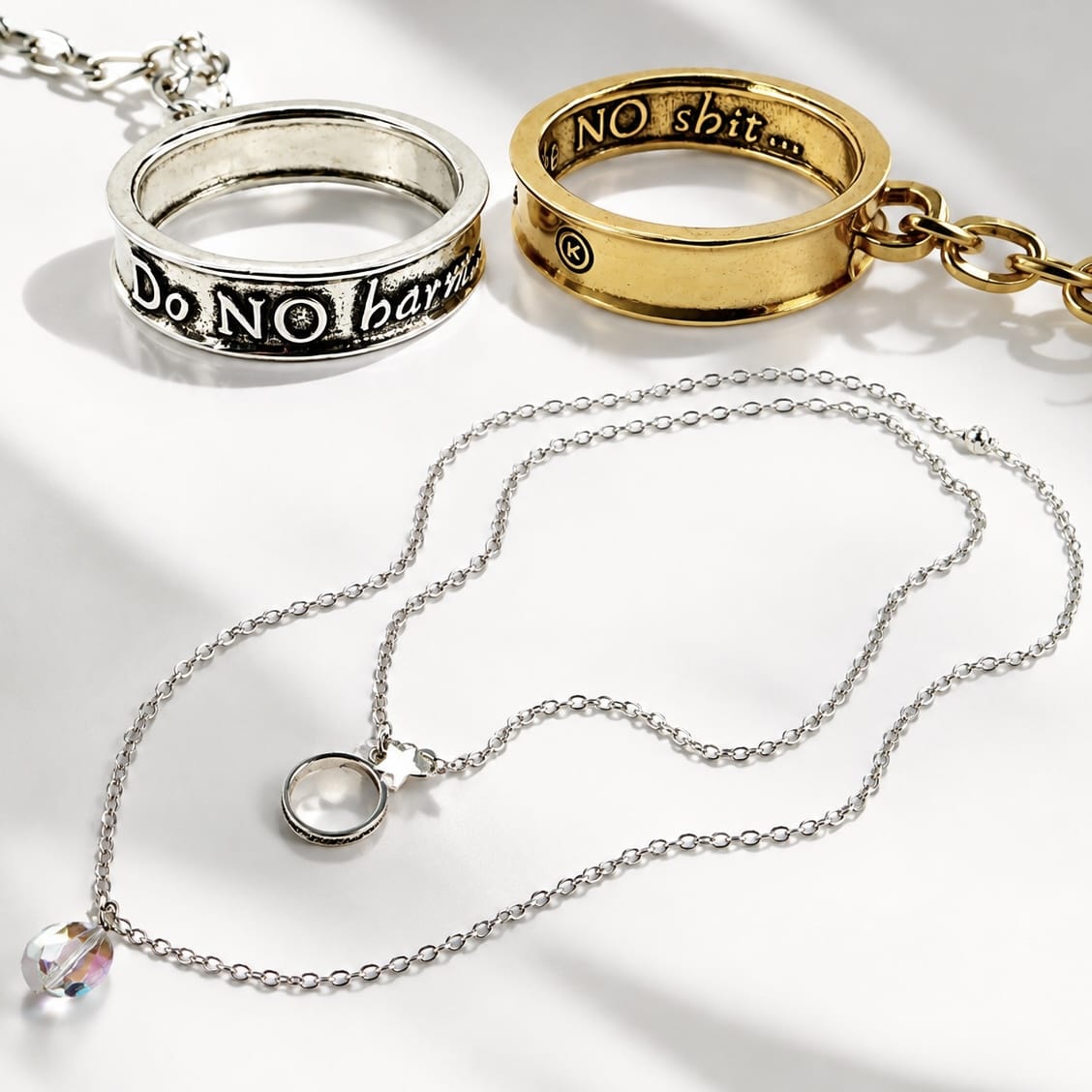 Do No Harm Take No Sh*t Ring Original Necklace