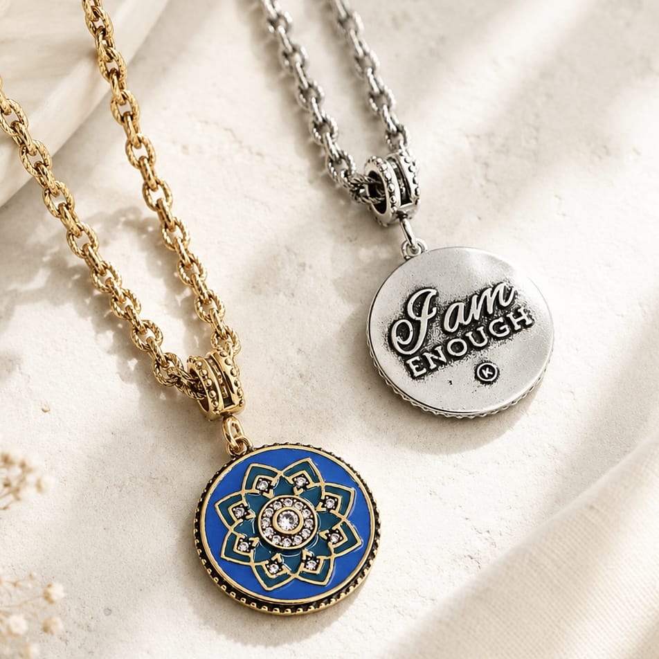I Am Enough Mandala Chain Necklace