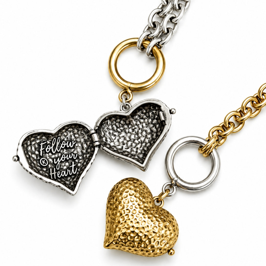Follow Your Heart Locket Choker Necklace