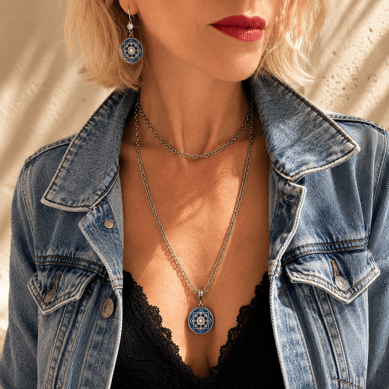 I Am Enough Mandala Chain Necklace