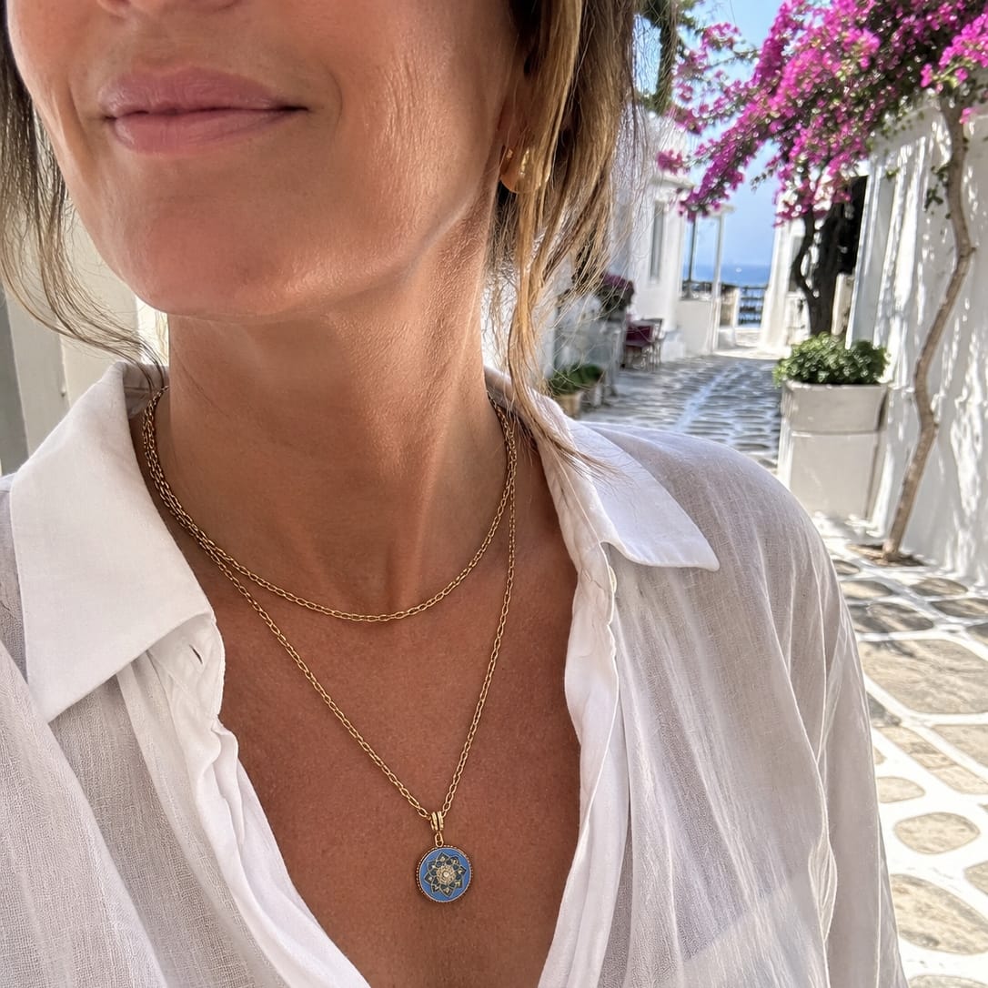 I Am Enough Mandala Chain Necklace