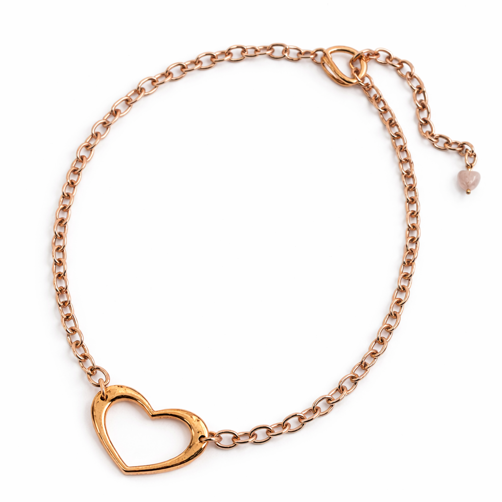 Love Open Heart Choker Necklace
