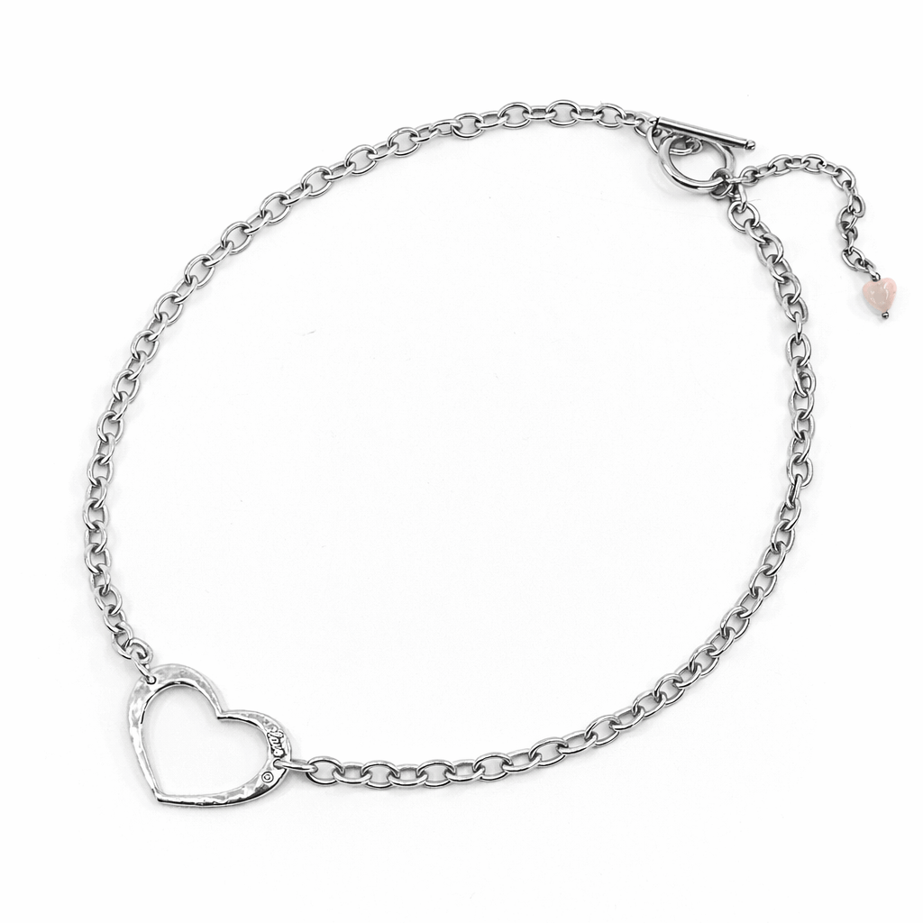 Love Open Heart Choker Necklace