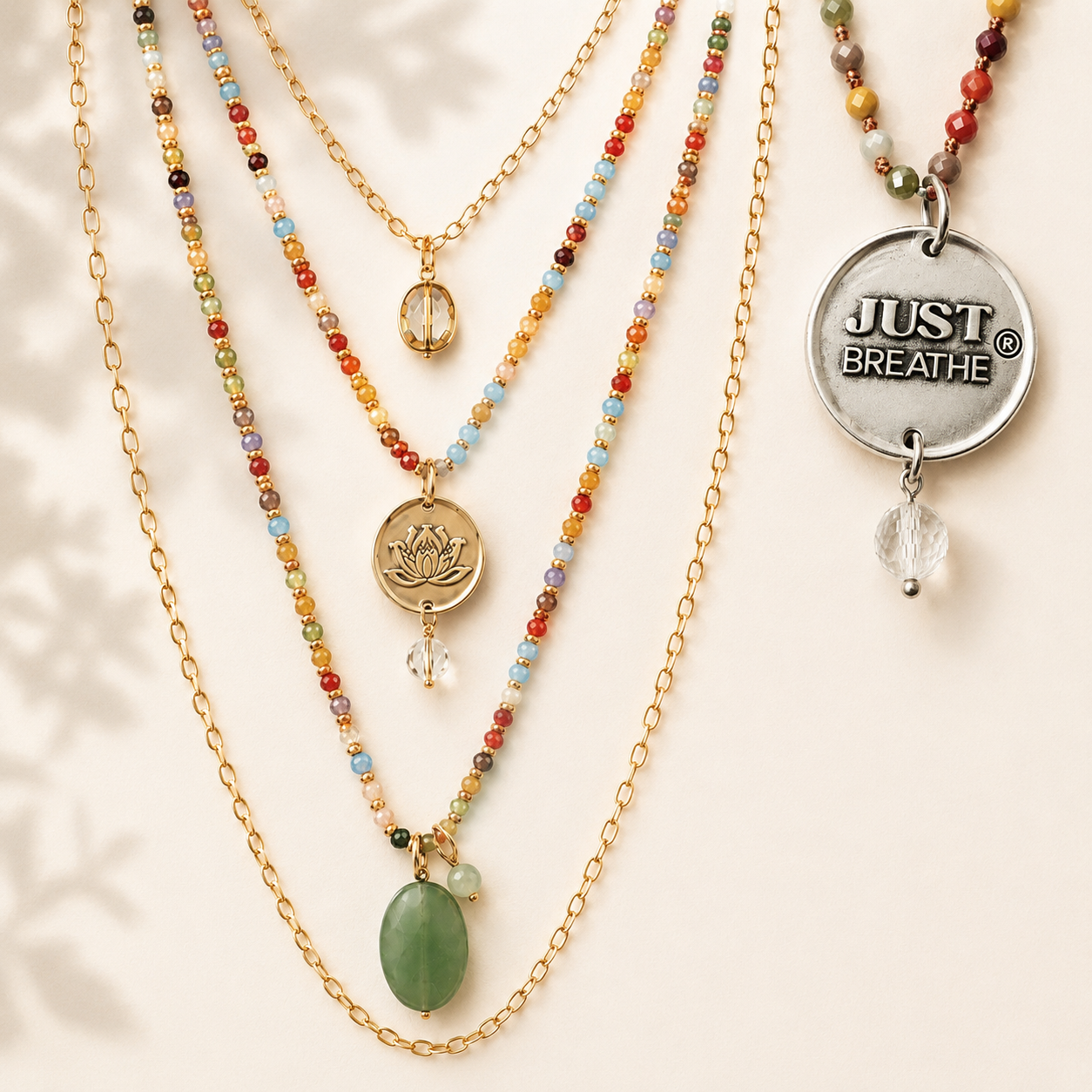 Just Breathe Original Necklace Layering Set