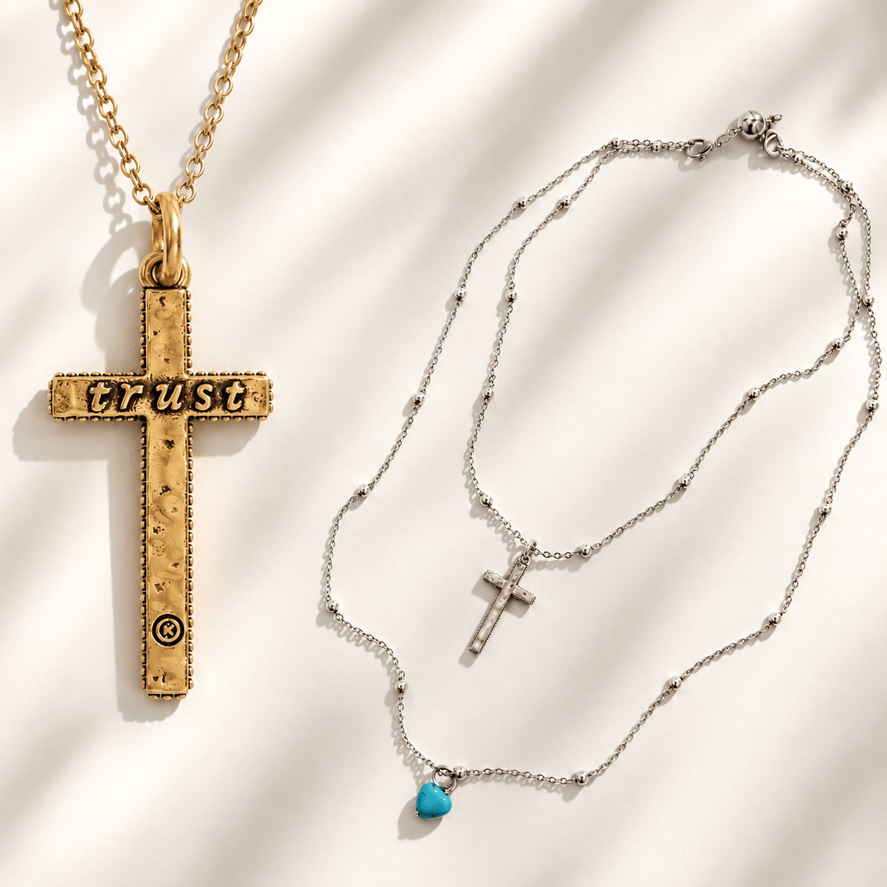 Trust Cross Dainty Necklace