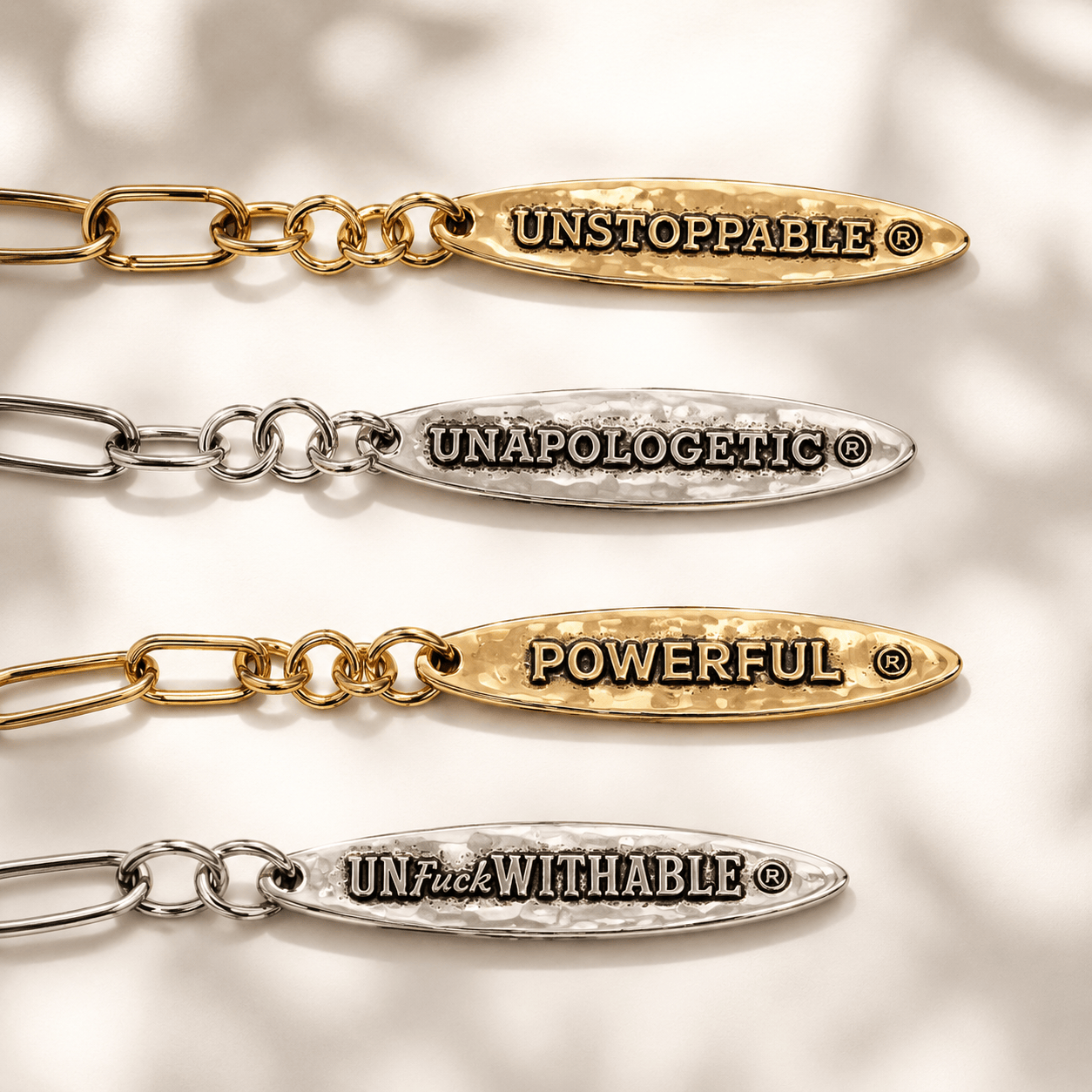 Choose Your Message Vertical Bar Klink Necklace