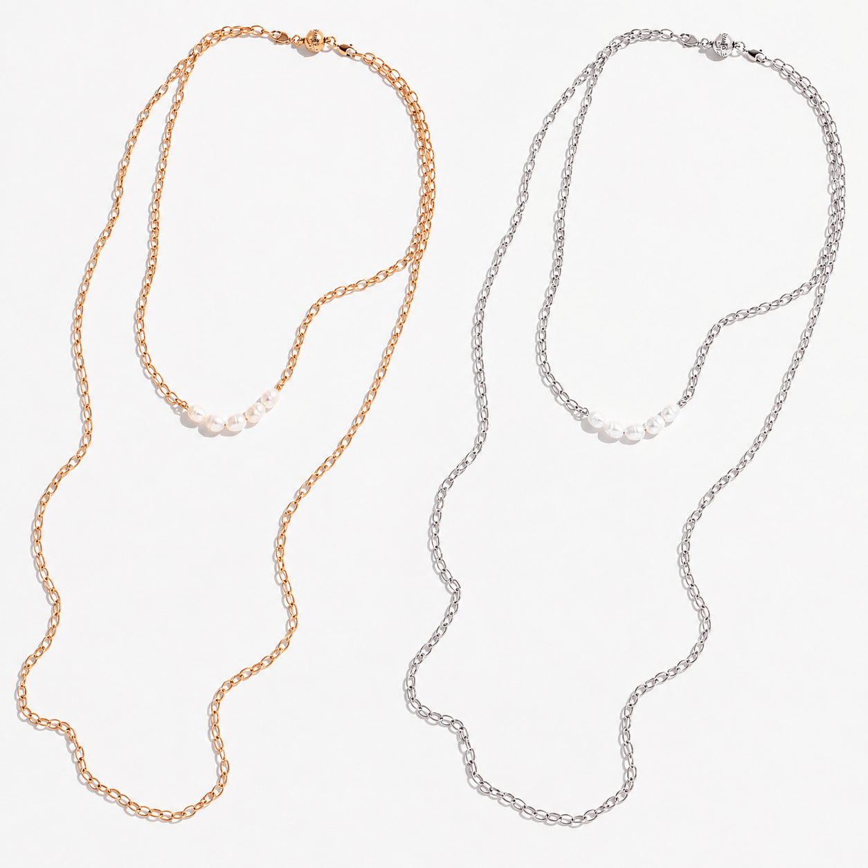 Pearl Layering Chain Necklace