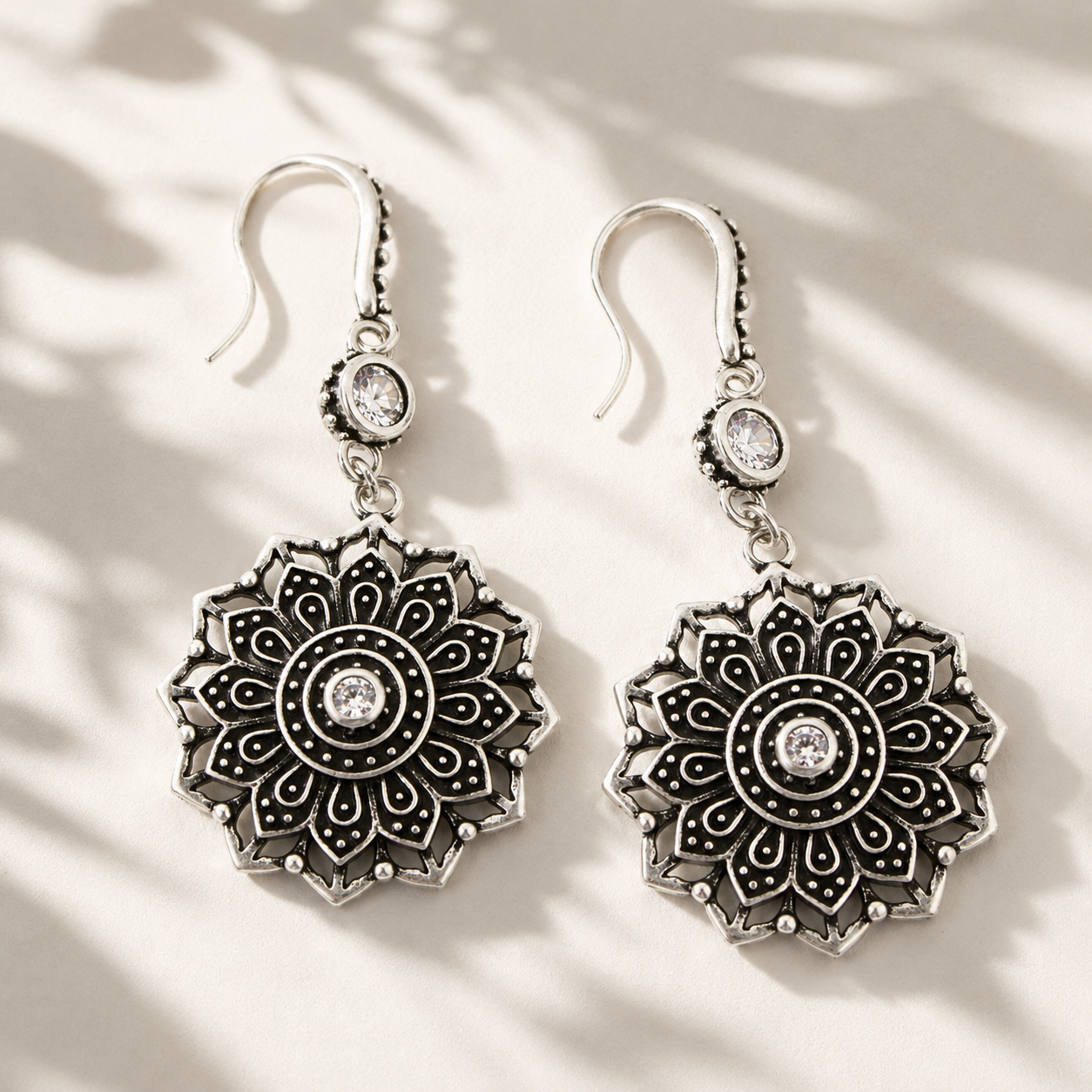Remember Who You Are Flower Mandala Drop Earrings