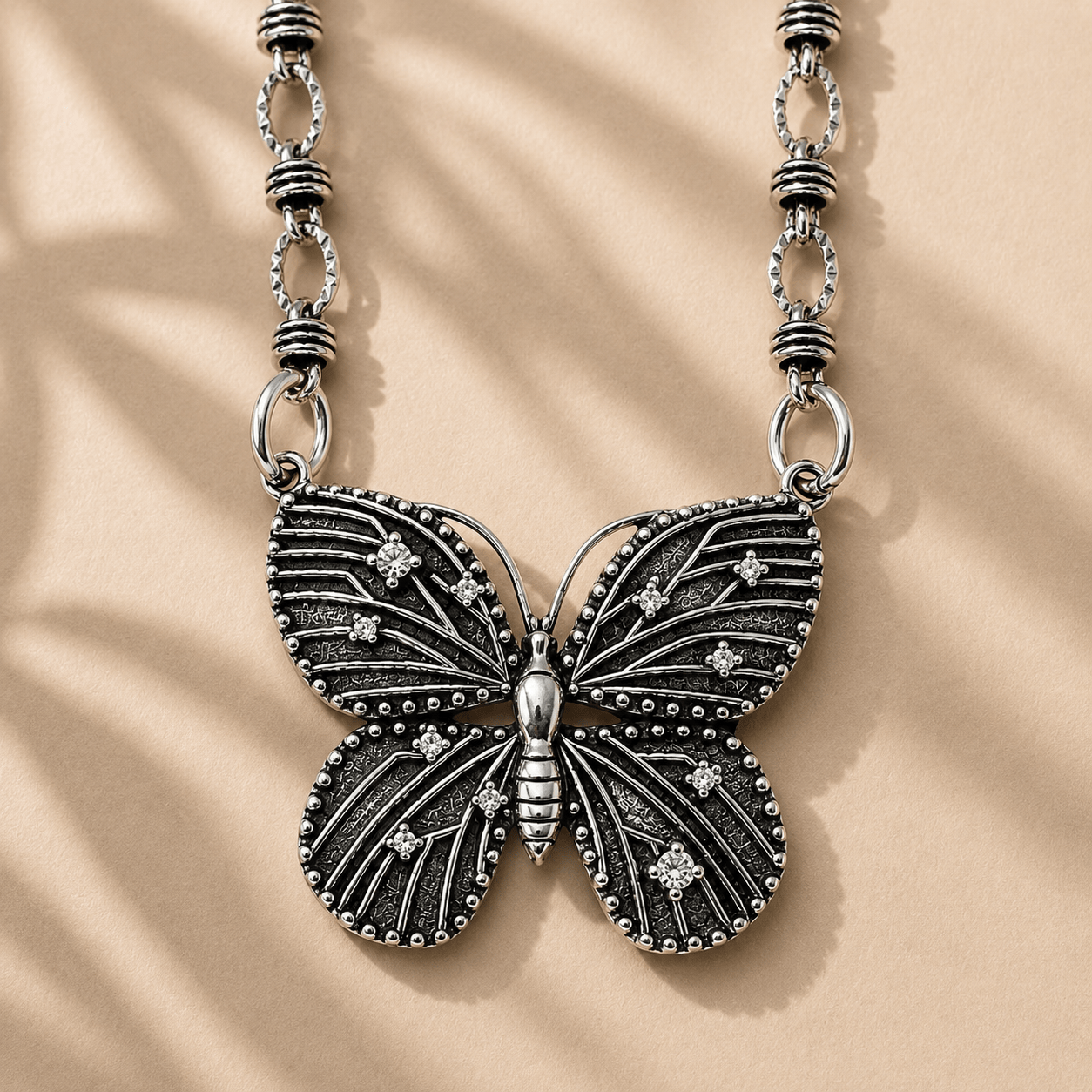 Be Grateful Loving Present Butterfly Chain Necklace