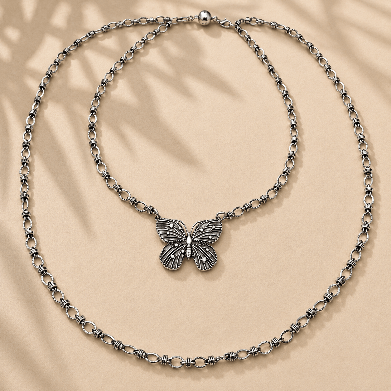 Be Grateful Loving Present Butterfly Chain Necklace