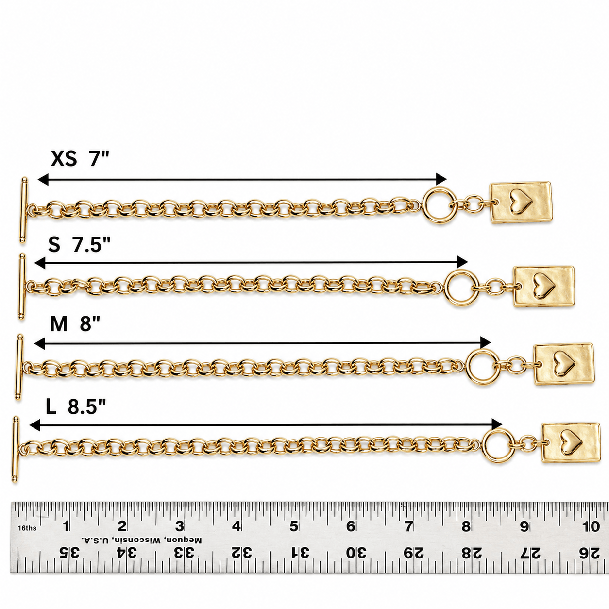Choose Your Message Rectangle Pendant Chain Bracelet