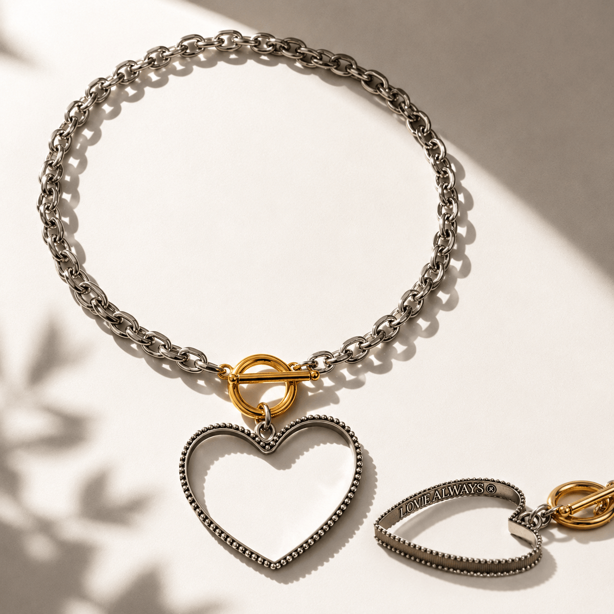 Love Always Open Heart Choker Necklace