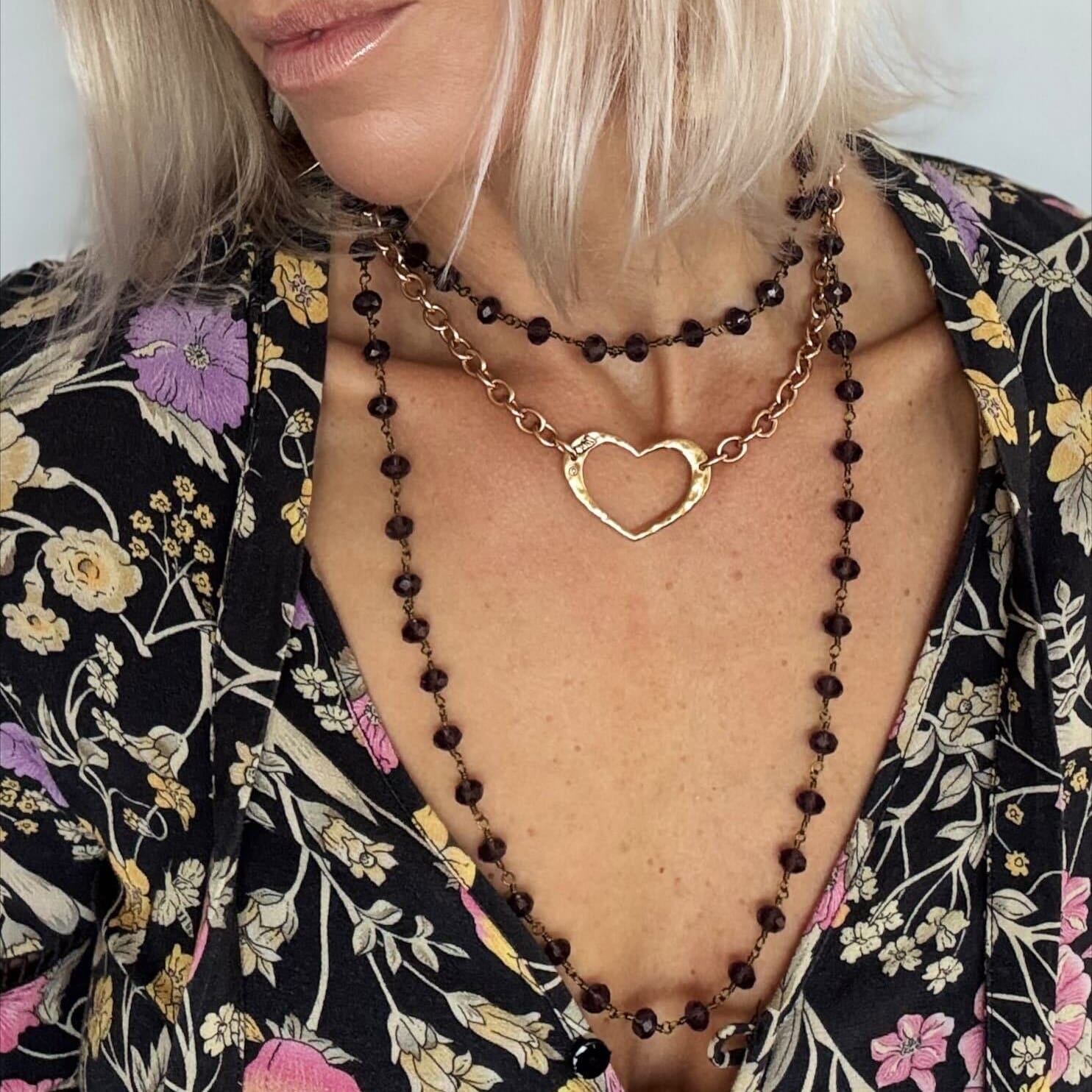 Love Open Heart Choker Necklace