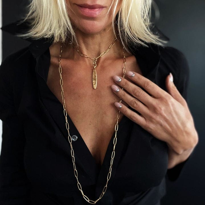 Choose Your Message Vertical Bar Klink Necklace