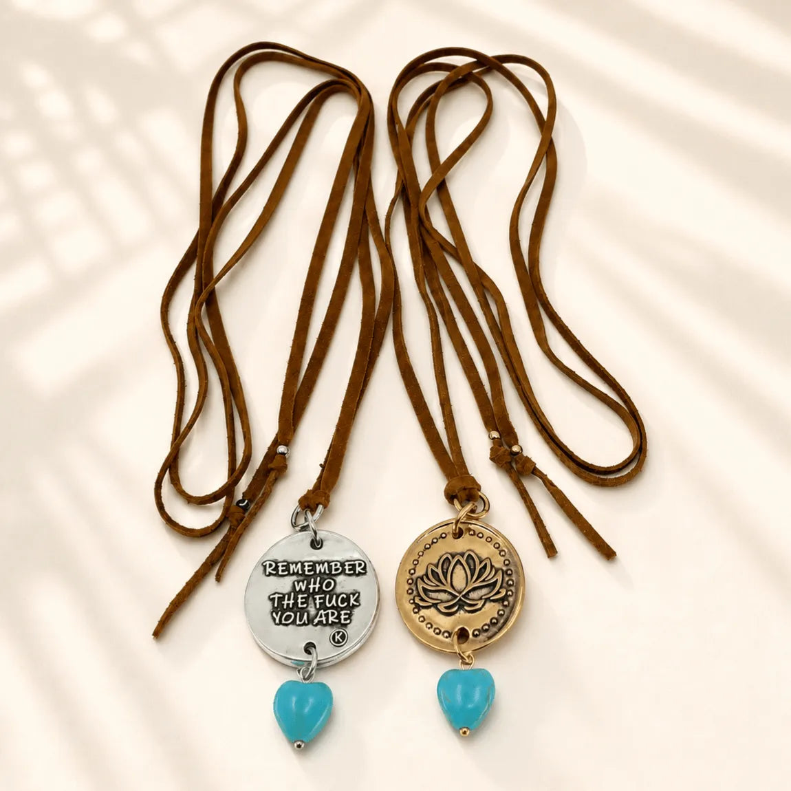 Remember Who the F*ck You Are Leather Necklace