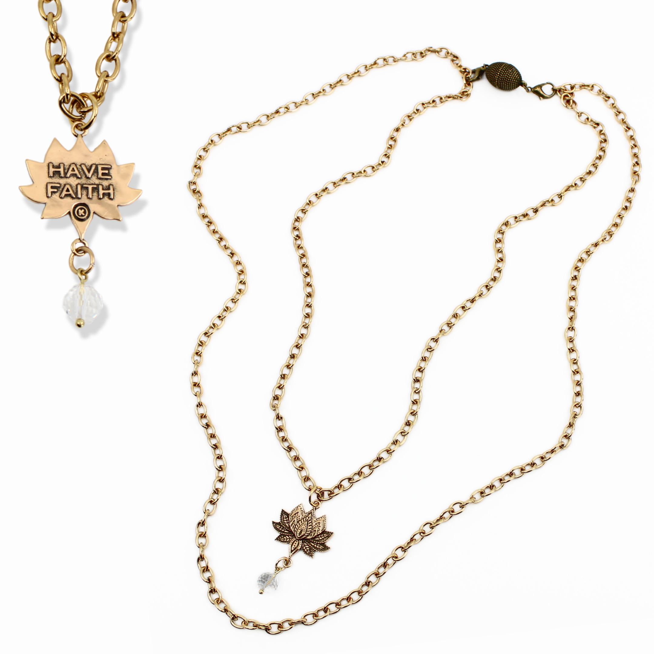 Have Faith Lotus Essential Necklace