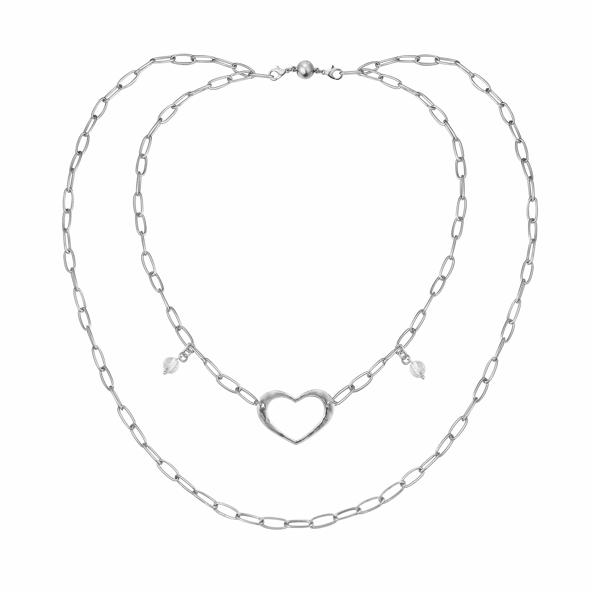 Love Open Heart Long Chain Necklace