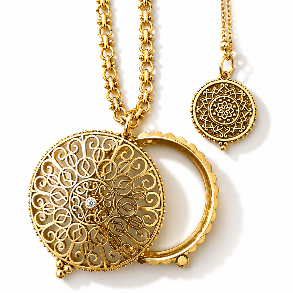 Clarity is Power Magnifying Glass Necklace Set