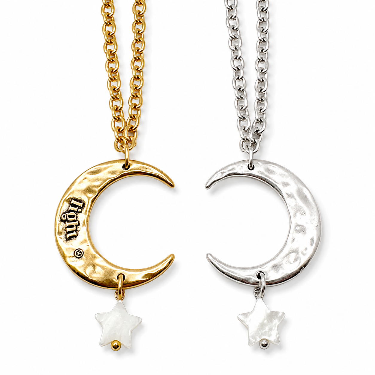 Light Crescent Moon Adjustable Necklace