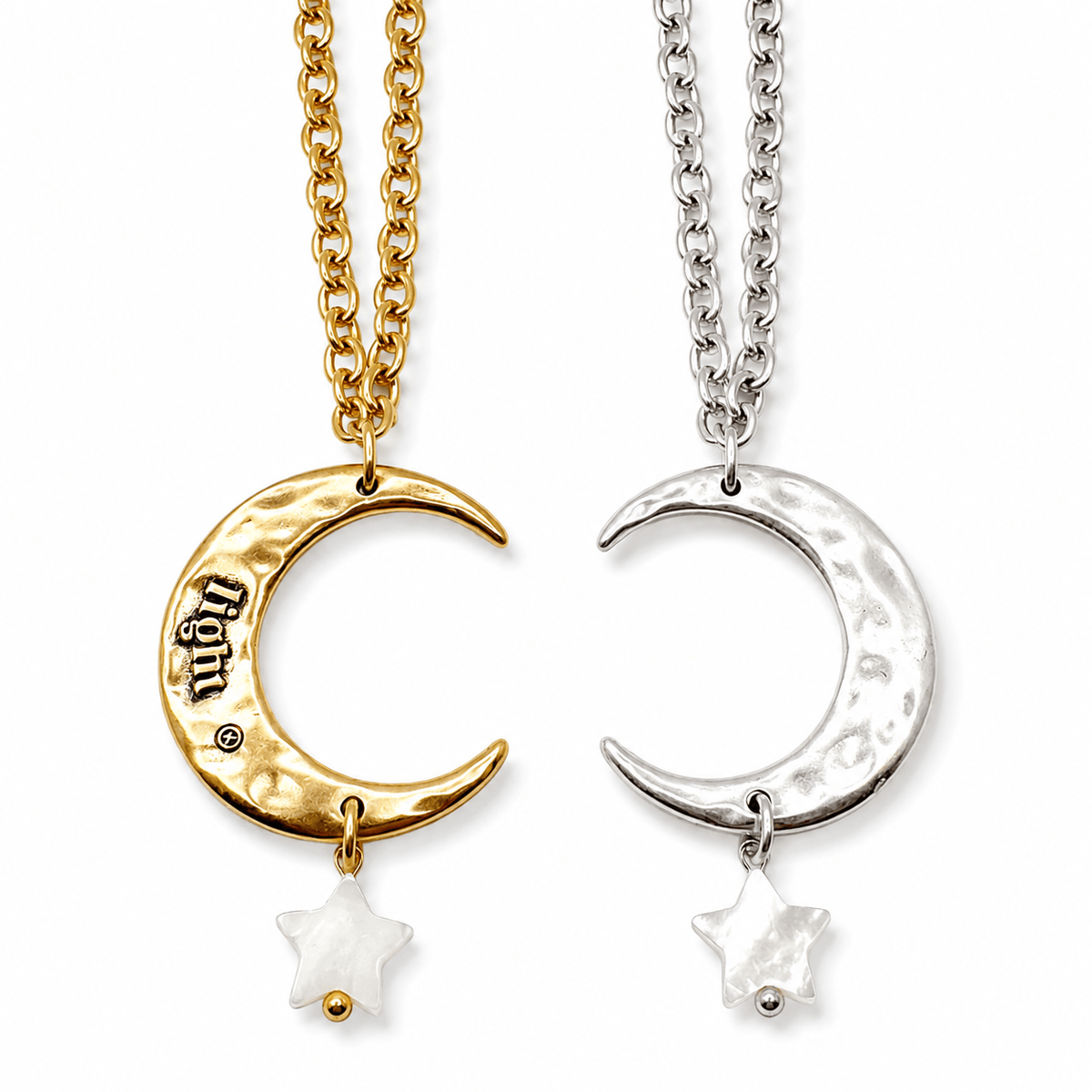Light Crescent Moon Adjustable Necklace