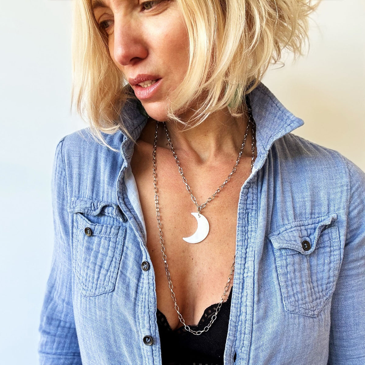 Moon Layering Chain Necklace