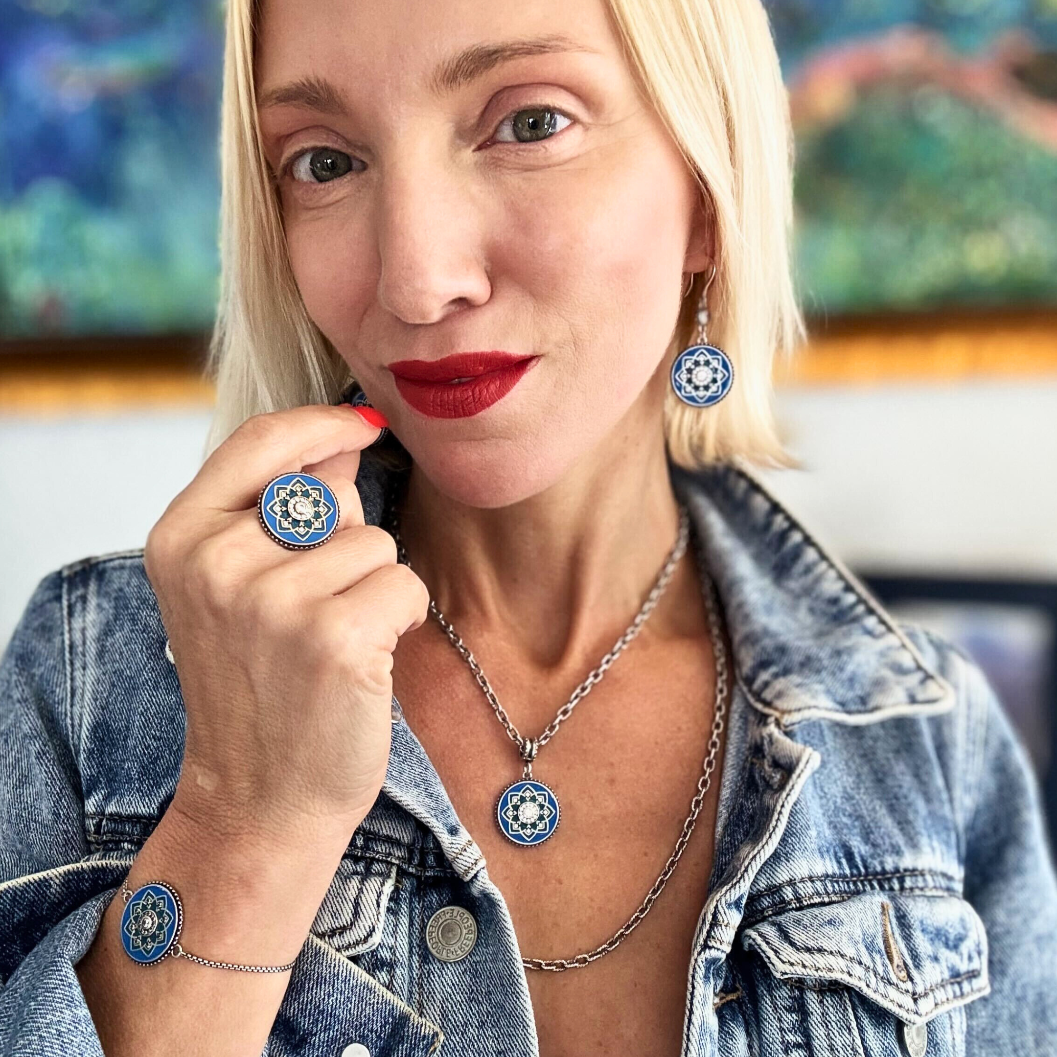 I Am Enough Mandala Adjustable Ring